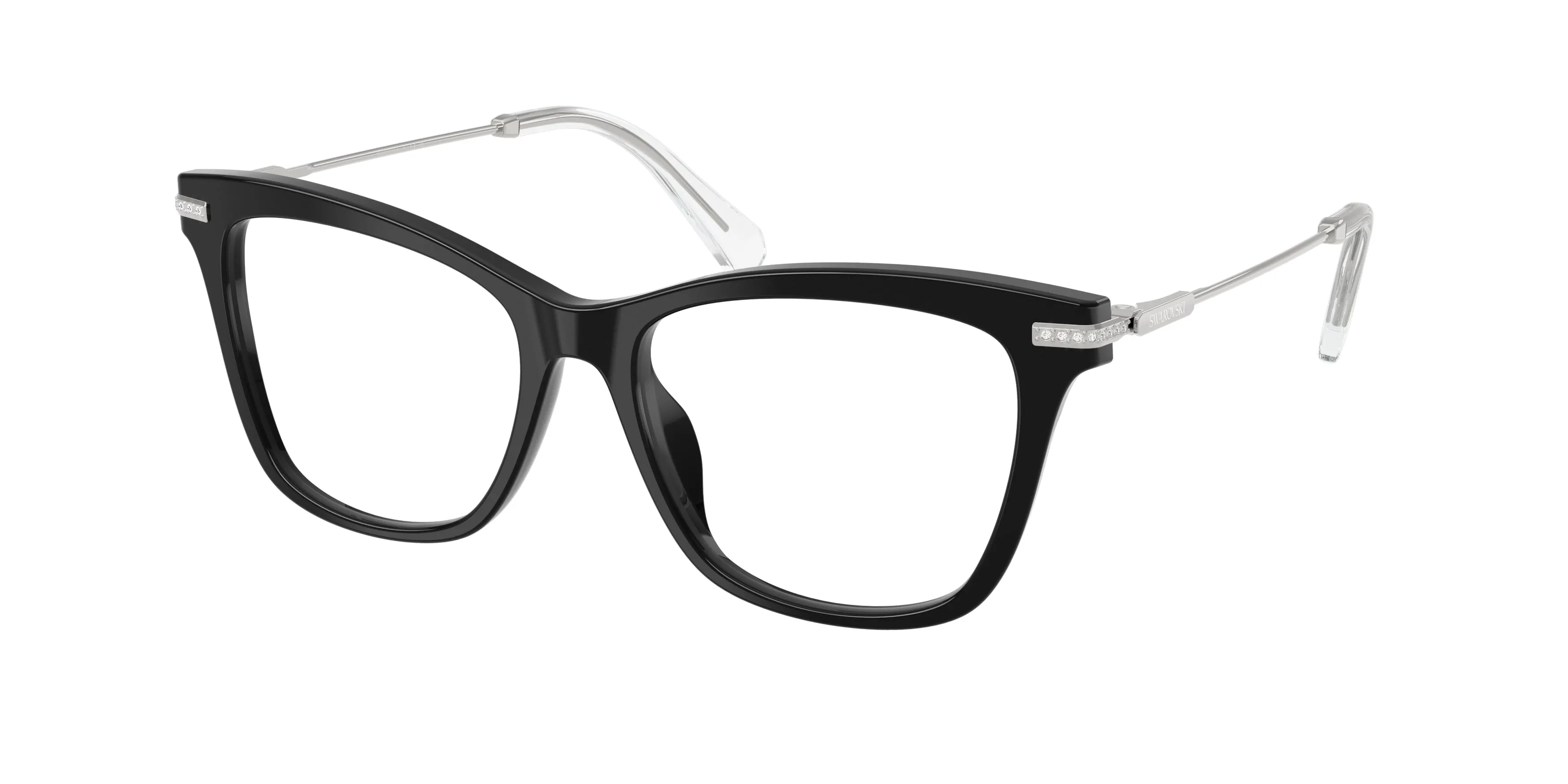 Swarovski SK2071U 1038 Montature da vista Acetato Nero Trasparente Cat Eye Normale - immagine 1