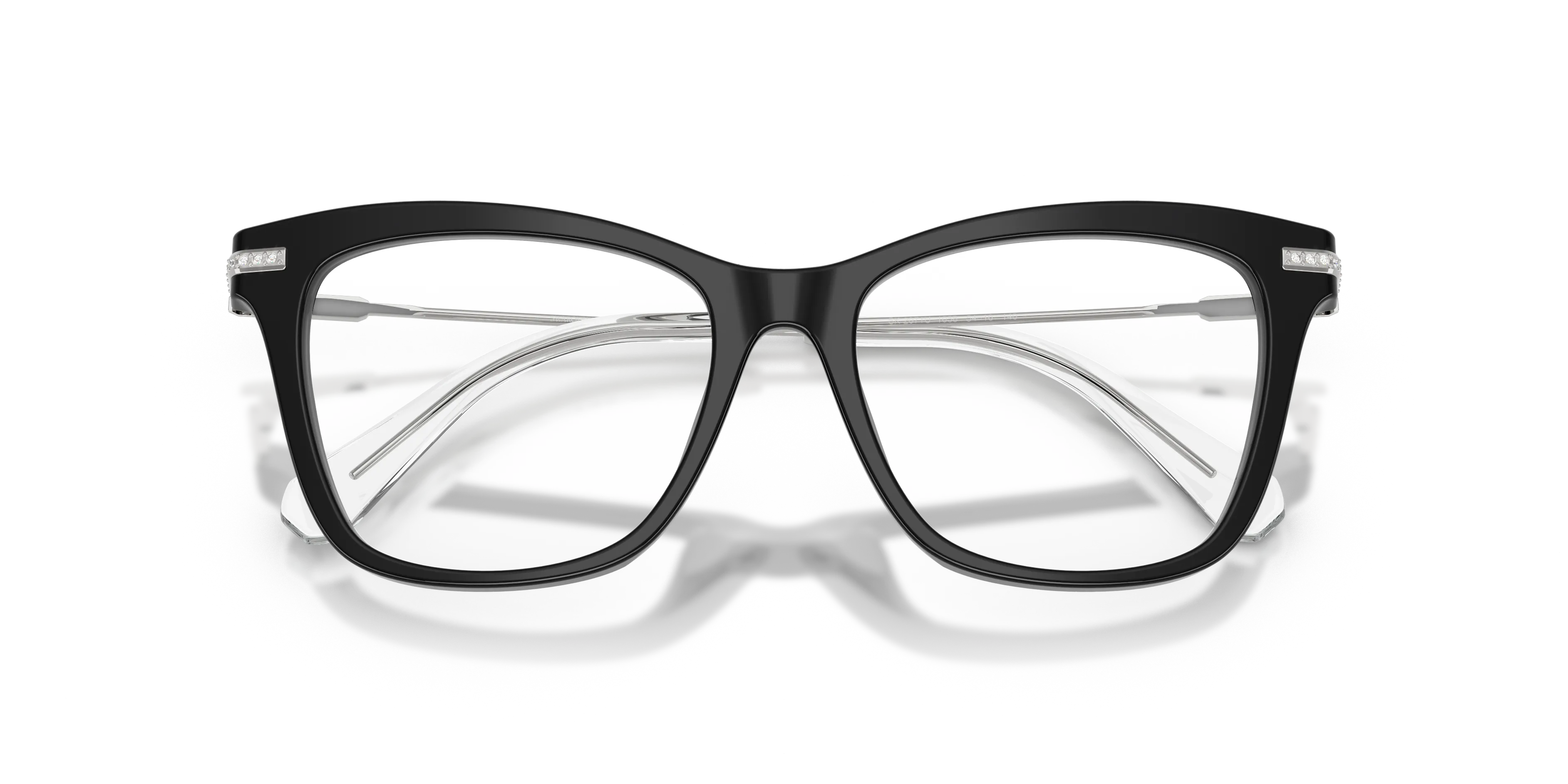 Swarovski SK2071U 1038 Montature da vista Acetato Nero Trasparente Cat Eye Normale - immagine 2