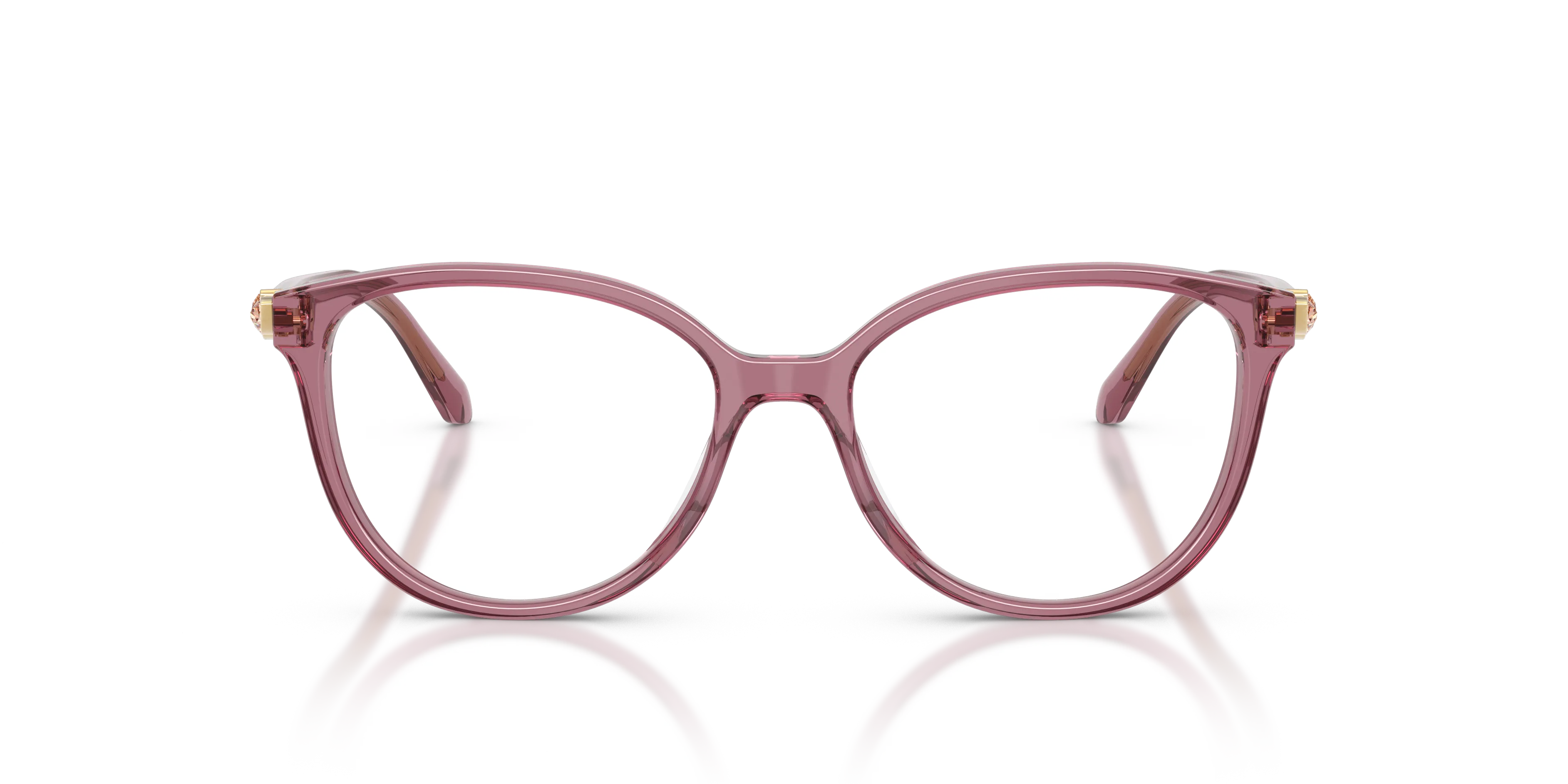 Swarovski SK2070 1121 Montature da vista Acetato Rosa Trasparente Pantos Normale - immagine 3