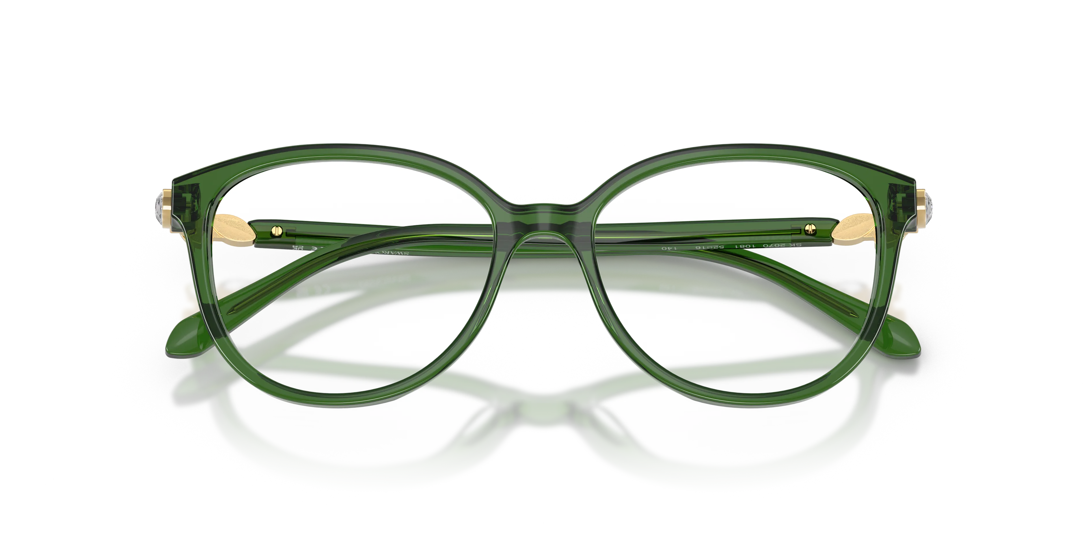 Swarovski SK2070 1081 Montature da vista Acetato Verde Trasparente Pantos Normale - immagine 2