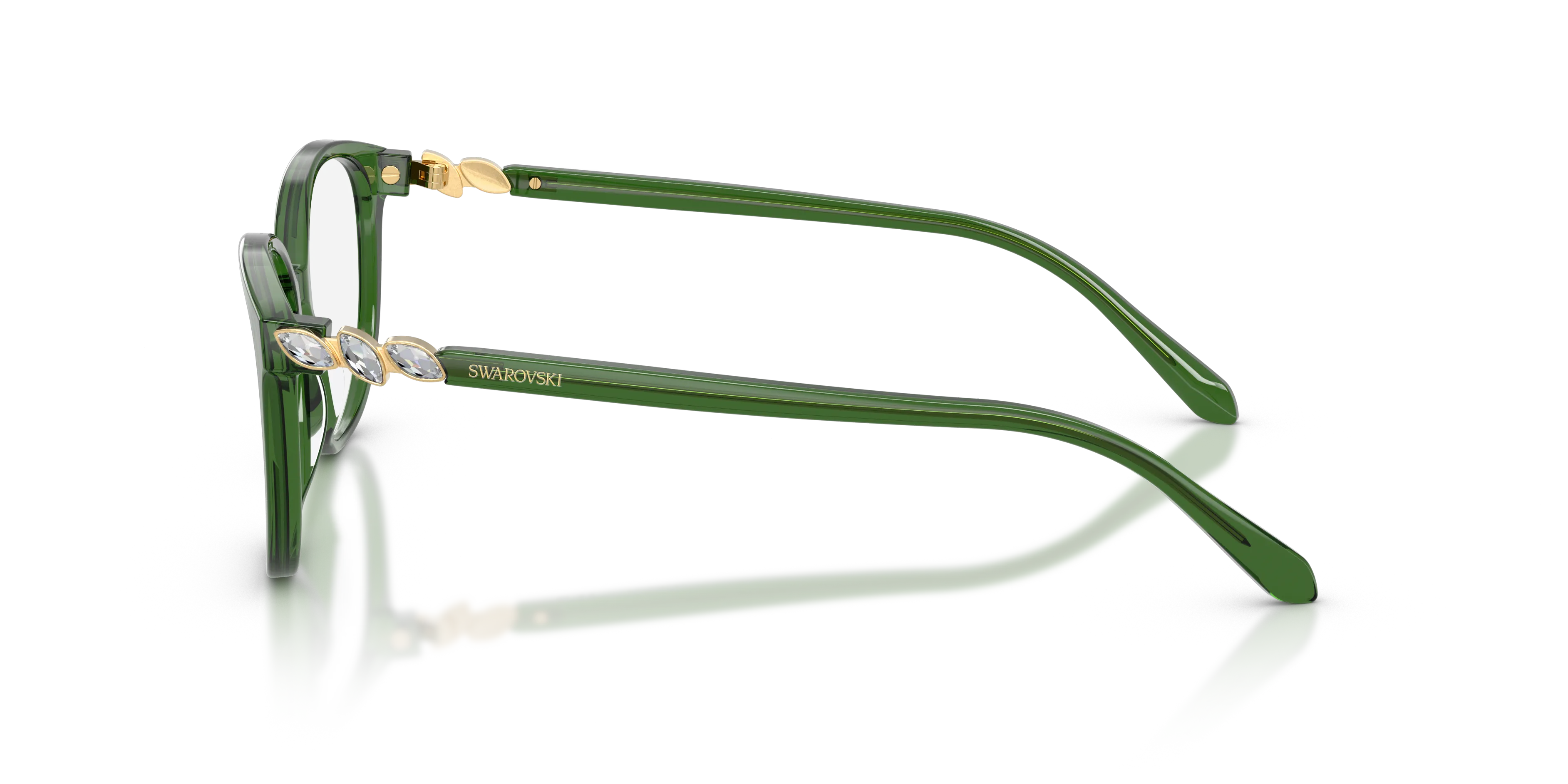 Swarovski SK2070 1081 Montature da vista Acetato Verde Trasparente Pantos Normale - immagine 4