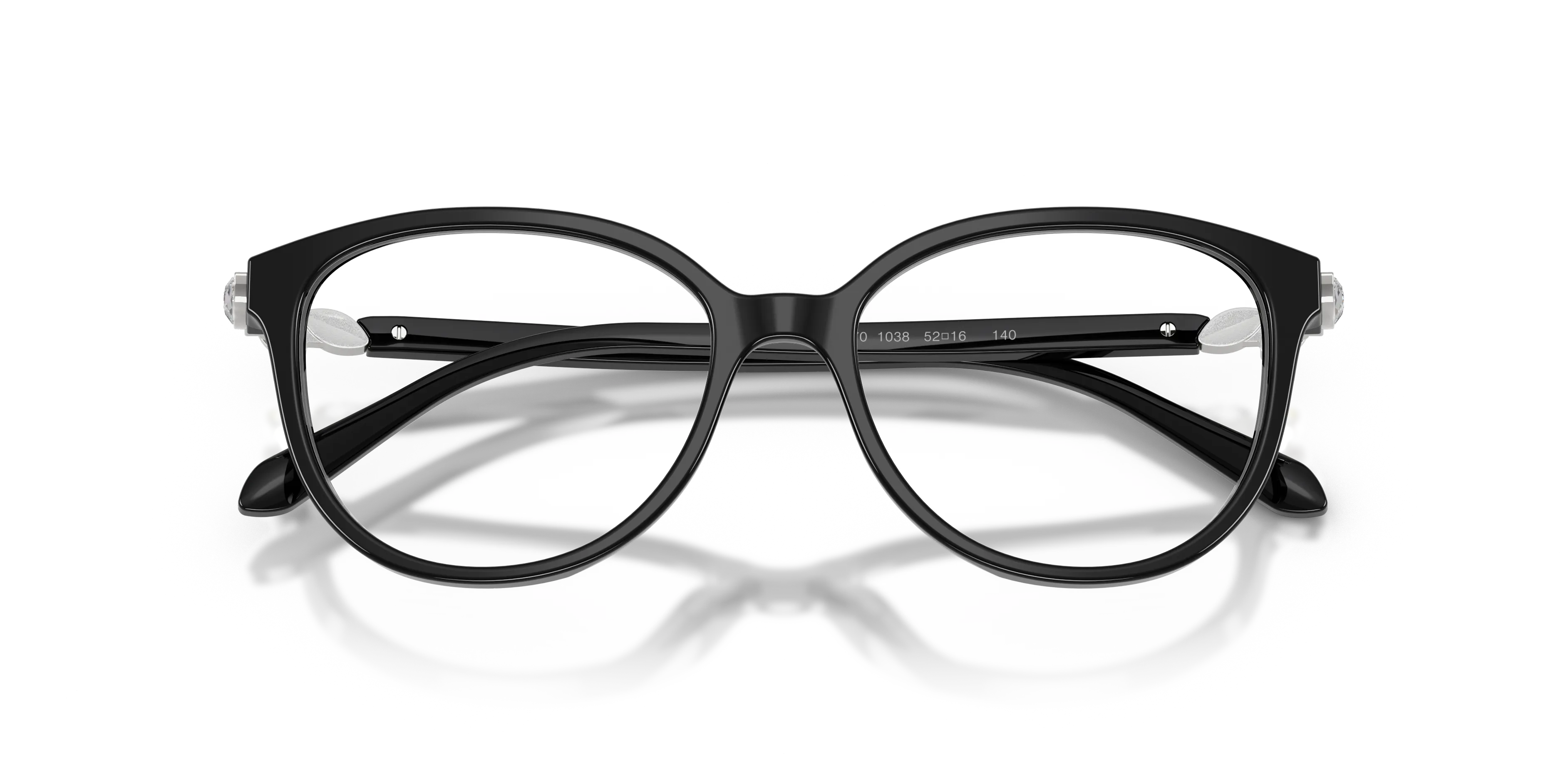 Swarovski SK2070 1038 Montature da vista Acetato Nero Trasparente Pantos Normale - immagine 2