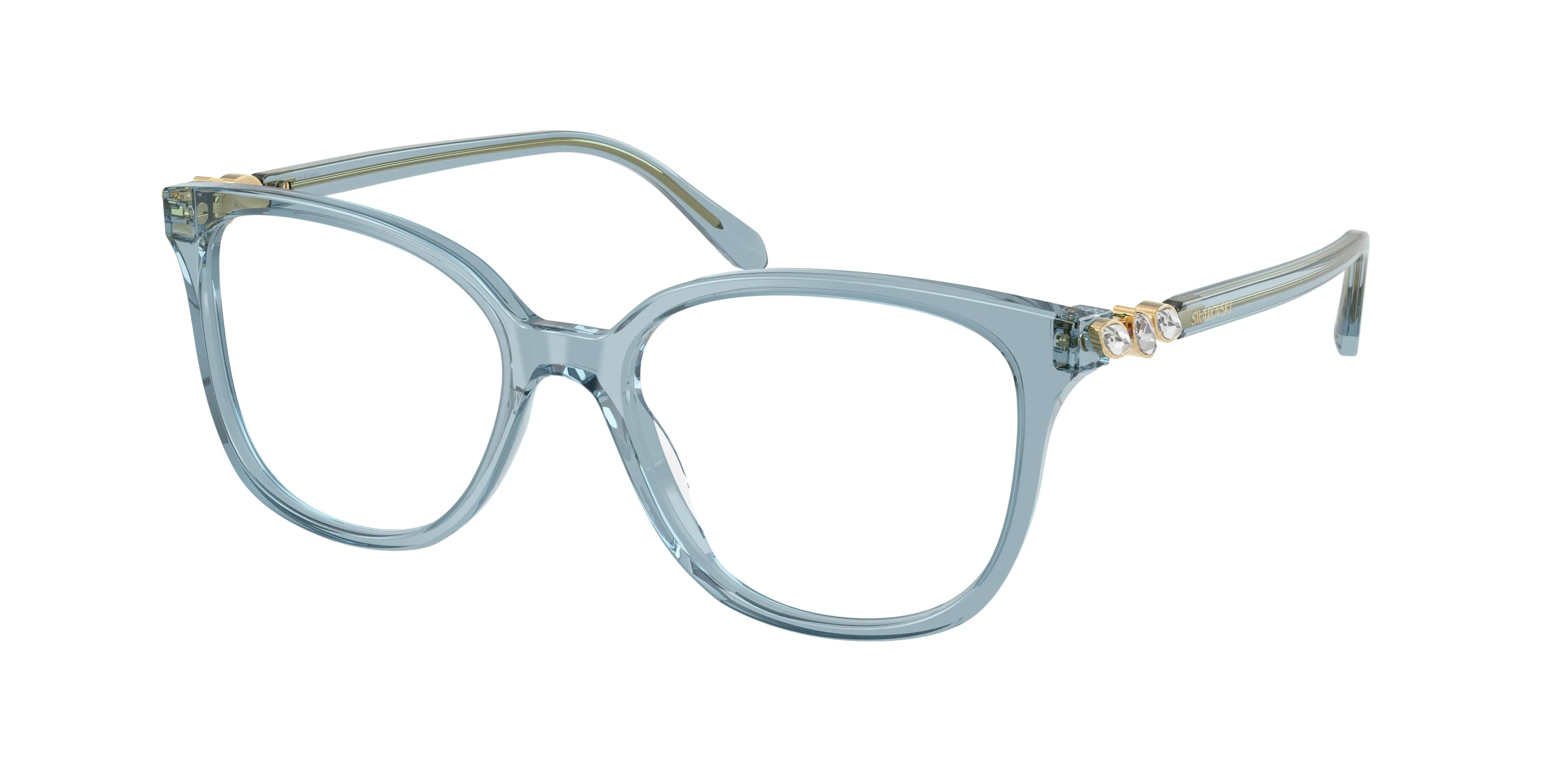 Swarovski SK2069 1108 Montature da vista Acetato Blu Trasparente Pantos Normale - immagine 1