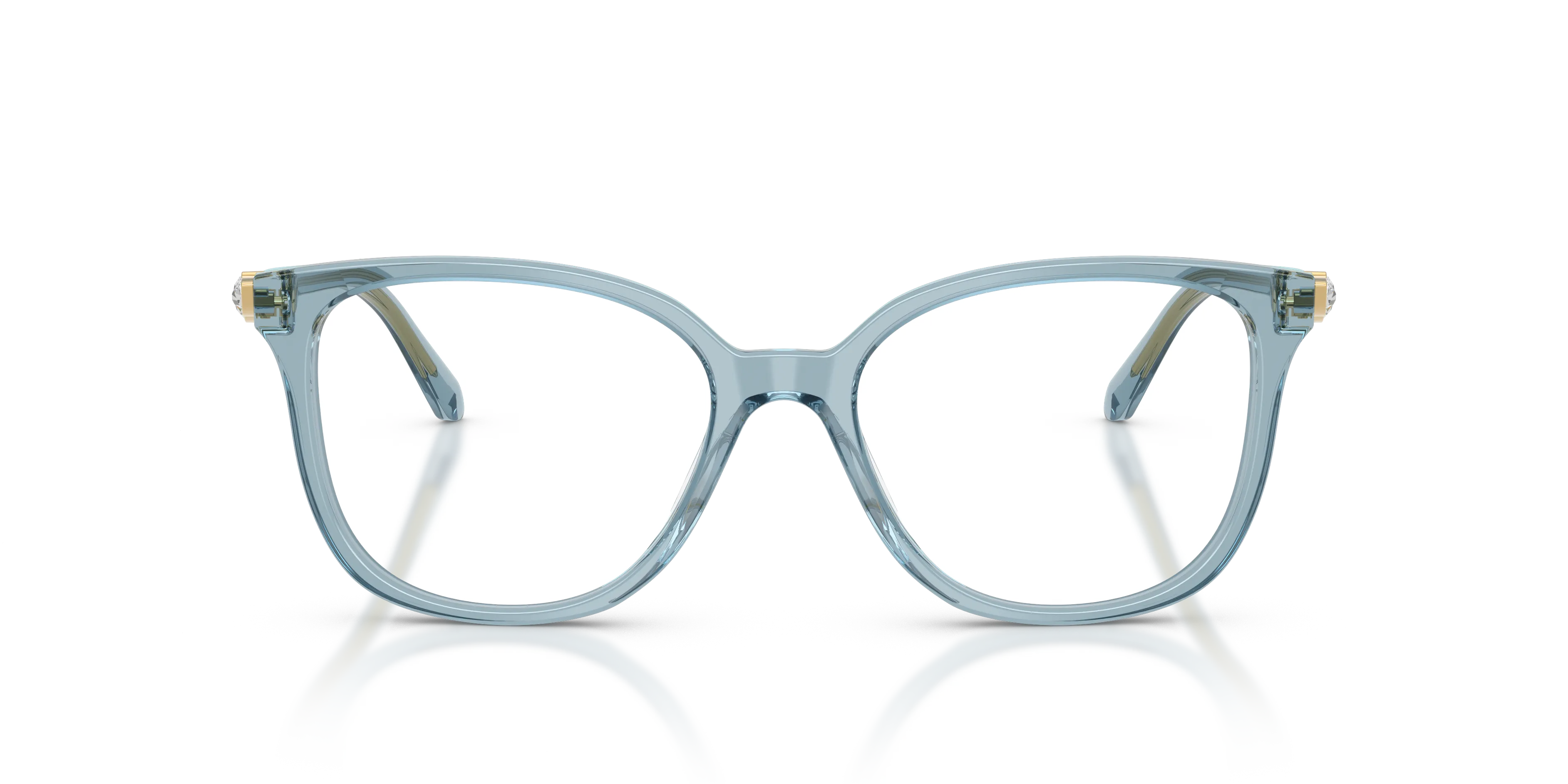 Swarovski SK2069 1108 Montature da vista Acetato Blu Trasparente Pantos Normale - immagine 3