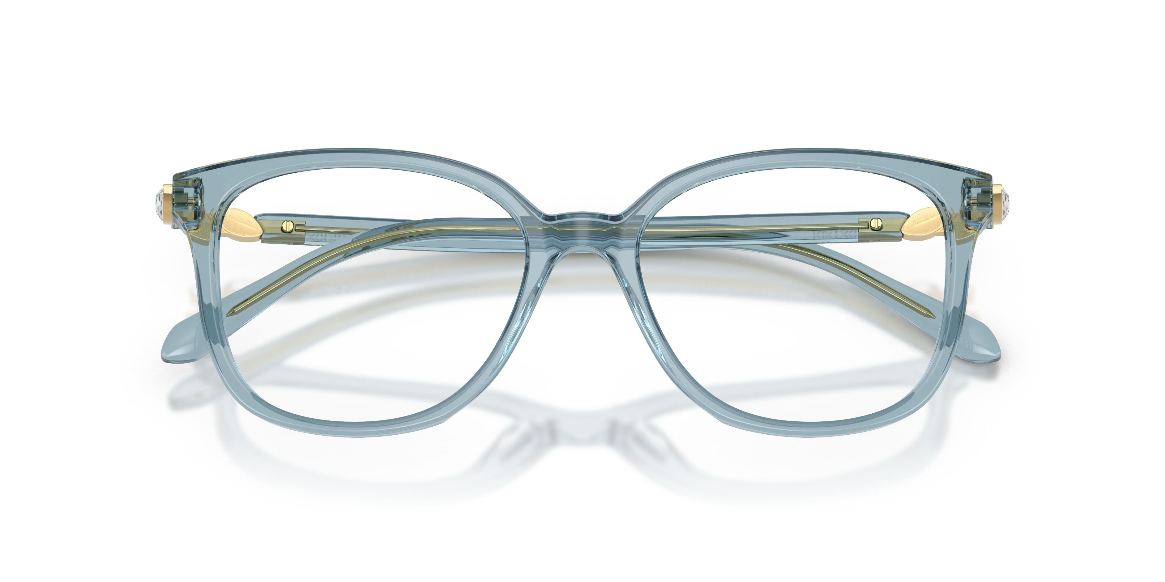 Swarovski SK2069 1108 Montature da vista Acetato Blu Trasparente Pantos Normale - immagine 2
