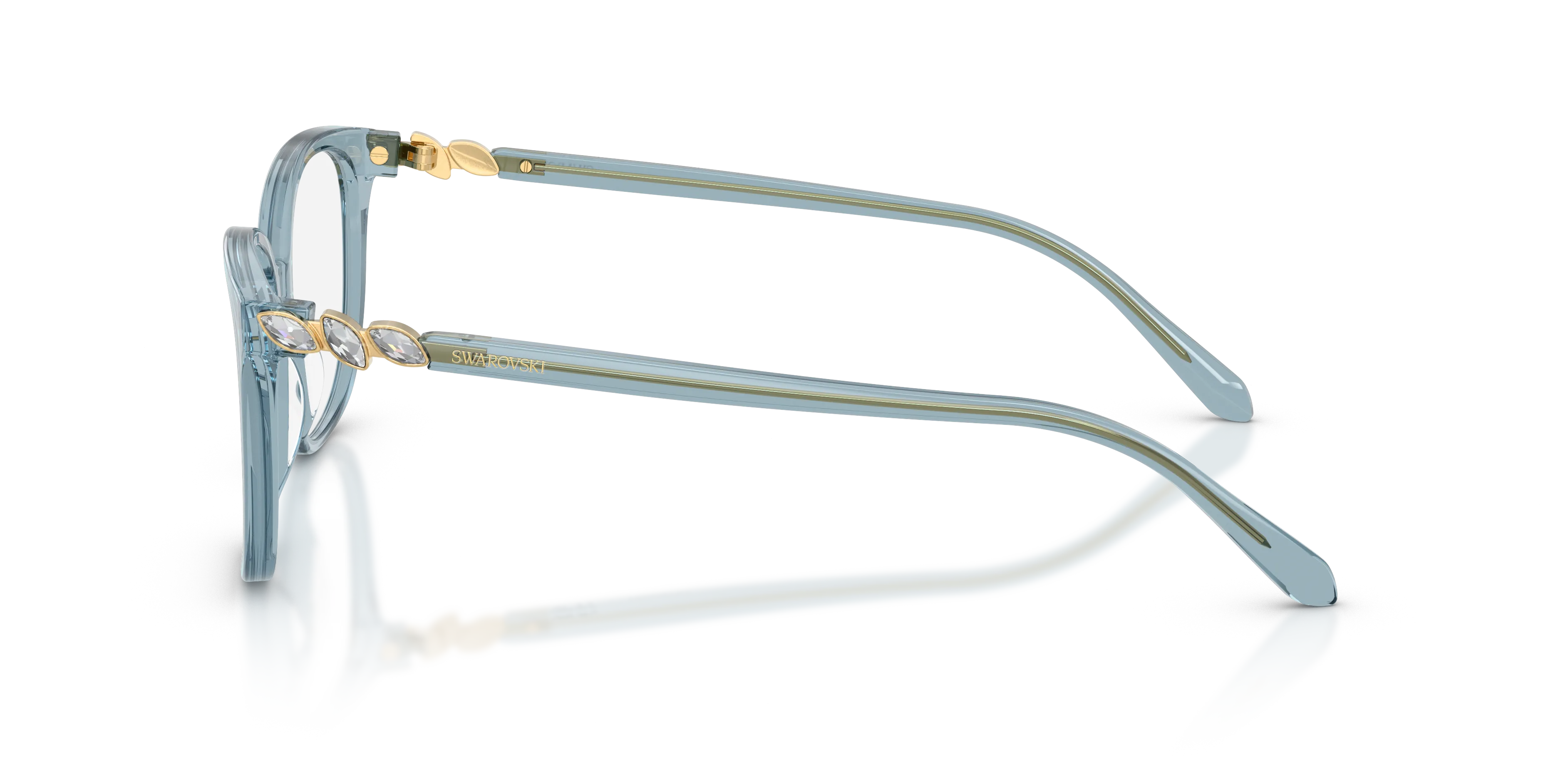 Swarovski SK2069 1108 Montature da vista Acetato Blu Trasparente Pantos Normale - immagine 4