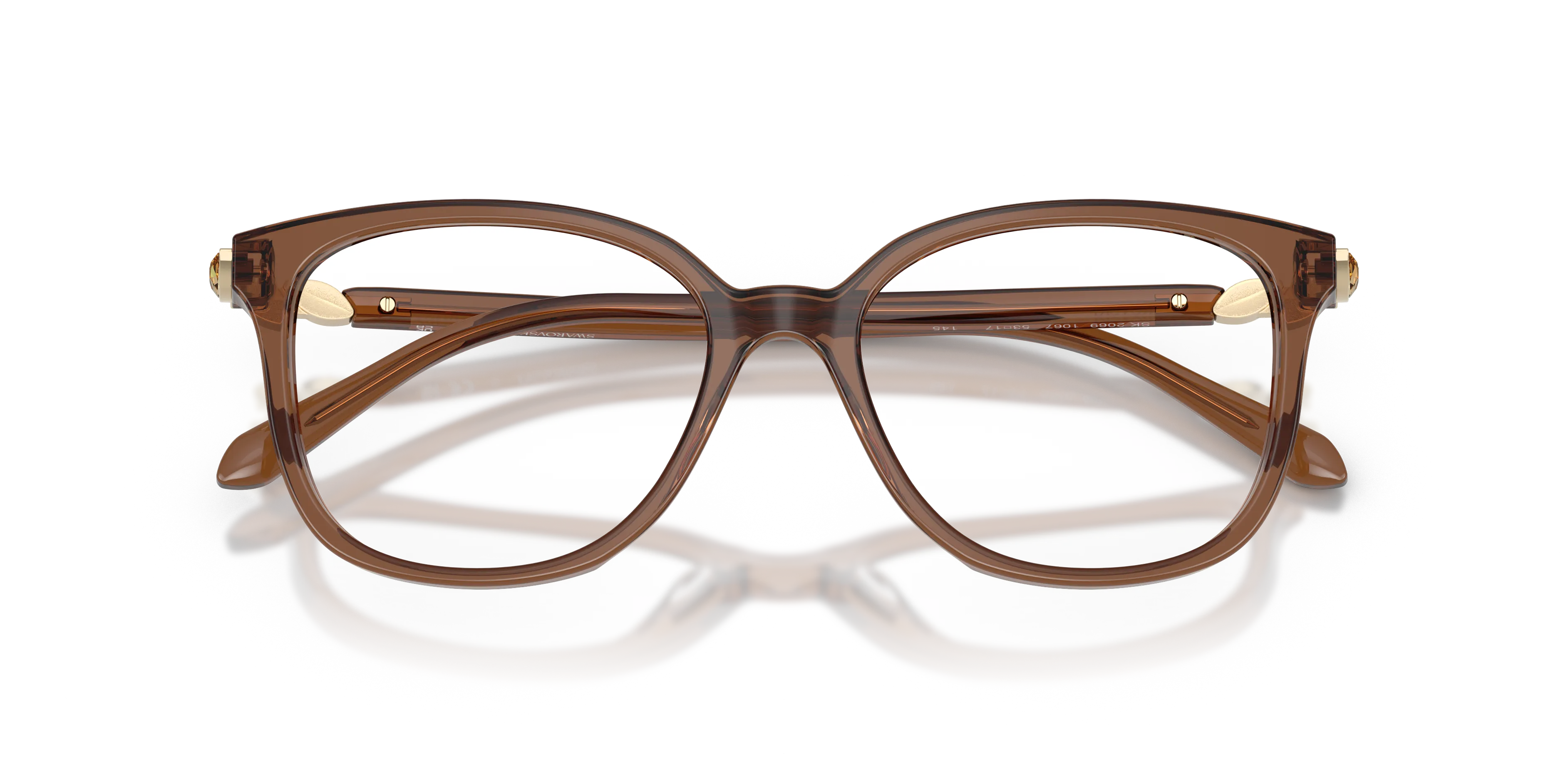 Swarovski SK2069 1067 Montature da vista Acetato Marrone Trasparente Pantos Normale - immagine 2