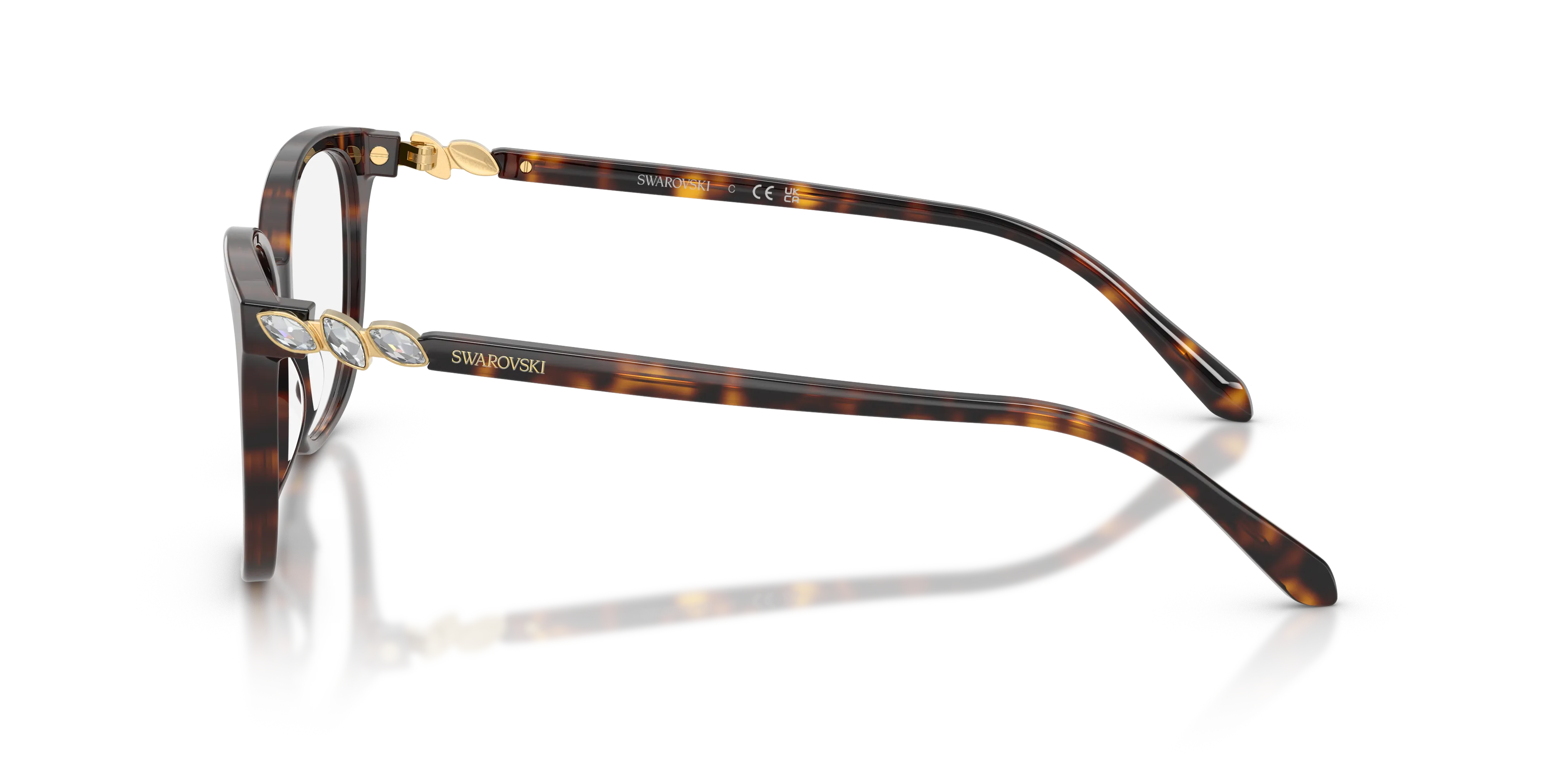 Swarovski SK2069 1002 Montature da vista Acetato Tartaruga Trasparente Pantos Normale - immagine 4
