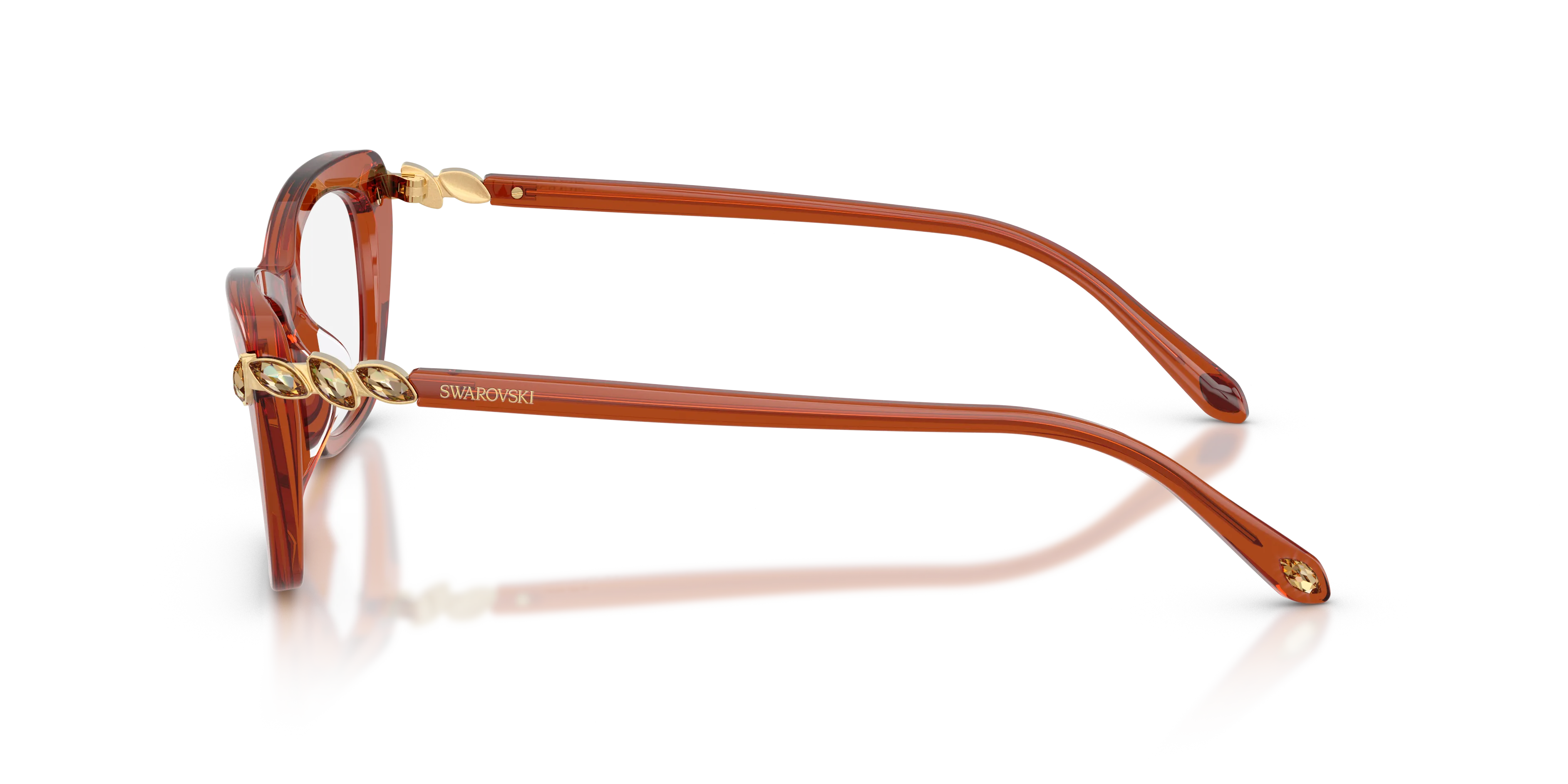 Swarovski SK2068U 1112 Montature da vista Acetato Marrone Trasparente Cat Eye Normale - immagine 4