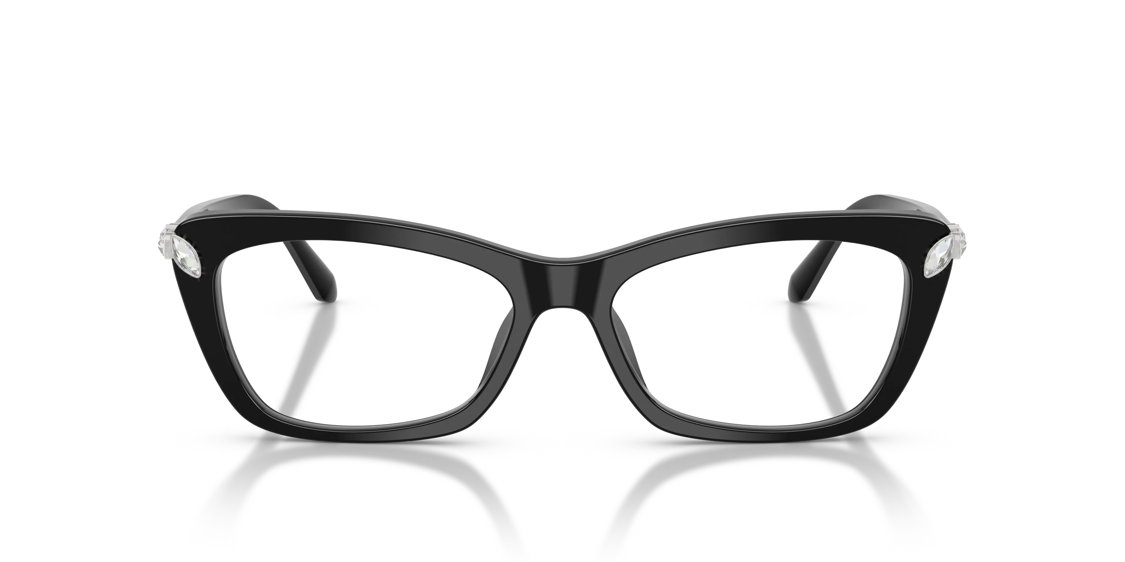Swarovski SK2068U 1038 Montature da vista Acetato Nero Trasparente Cat Eye Normale - immagine 3