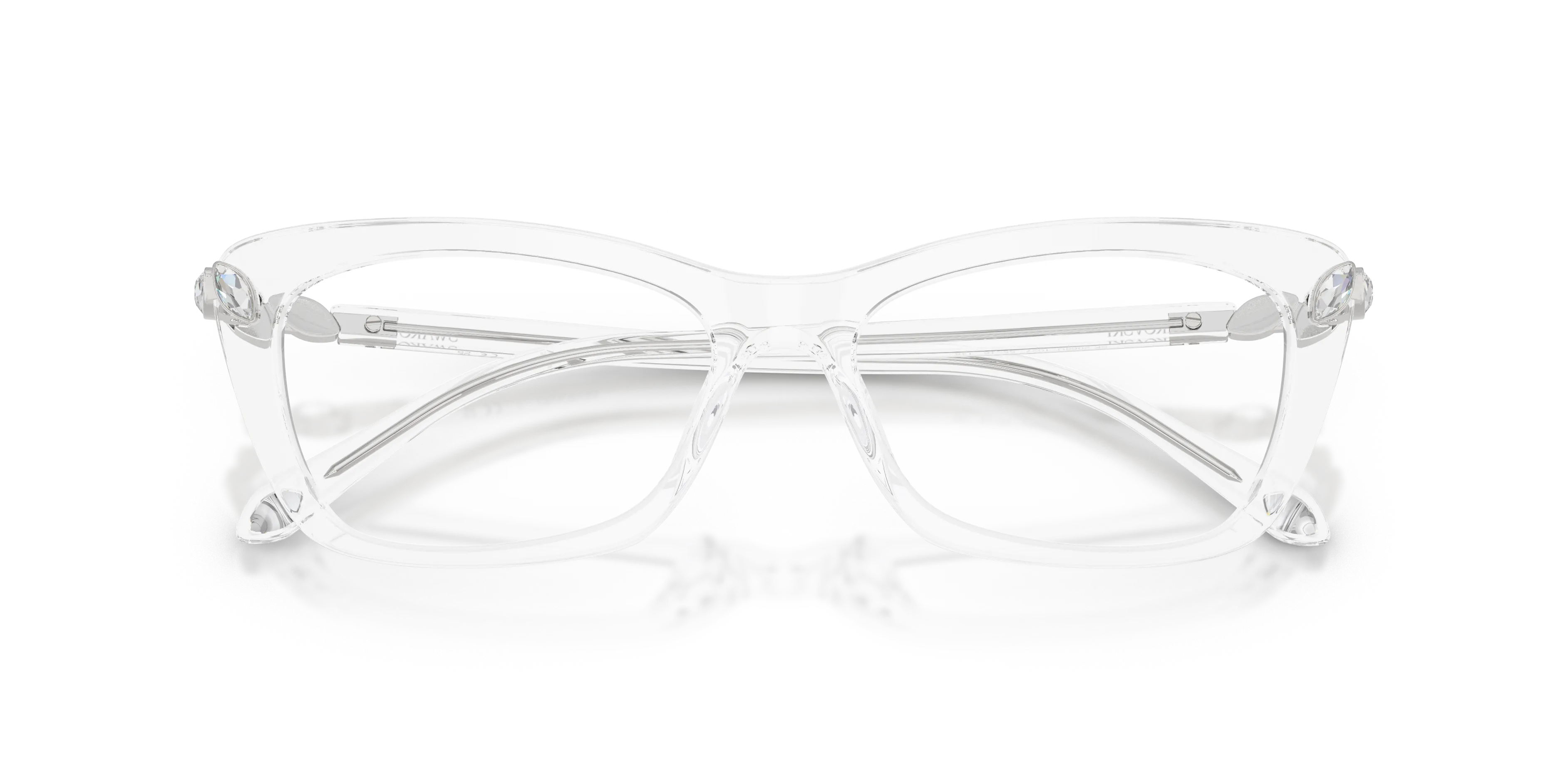 Swarovski SK2068U 1027 Montature da vista Acetato Trasparente Trasparente Cat Eye Normale - immagine 2
