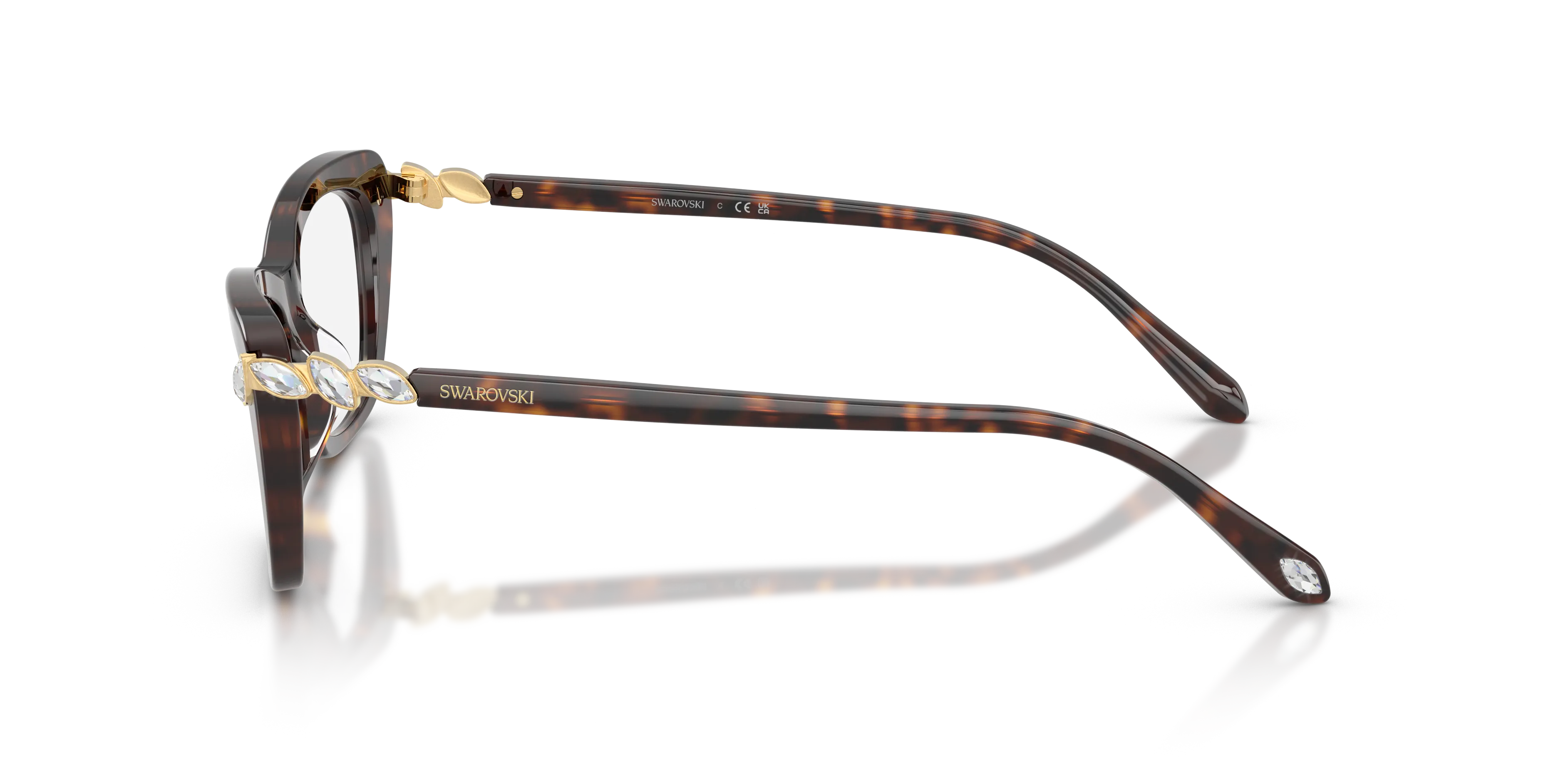 Swarovski SK2068U 1002 Montature da vista Acetato Tartaruga Trasparente Cat Eye Normale - immagine 4