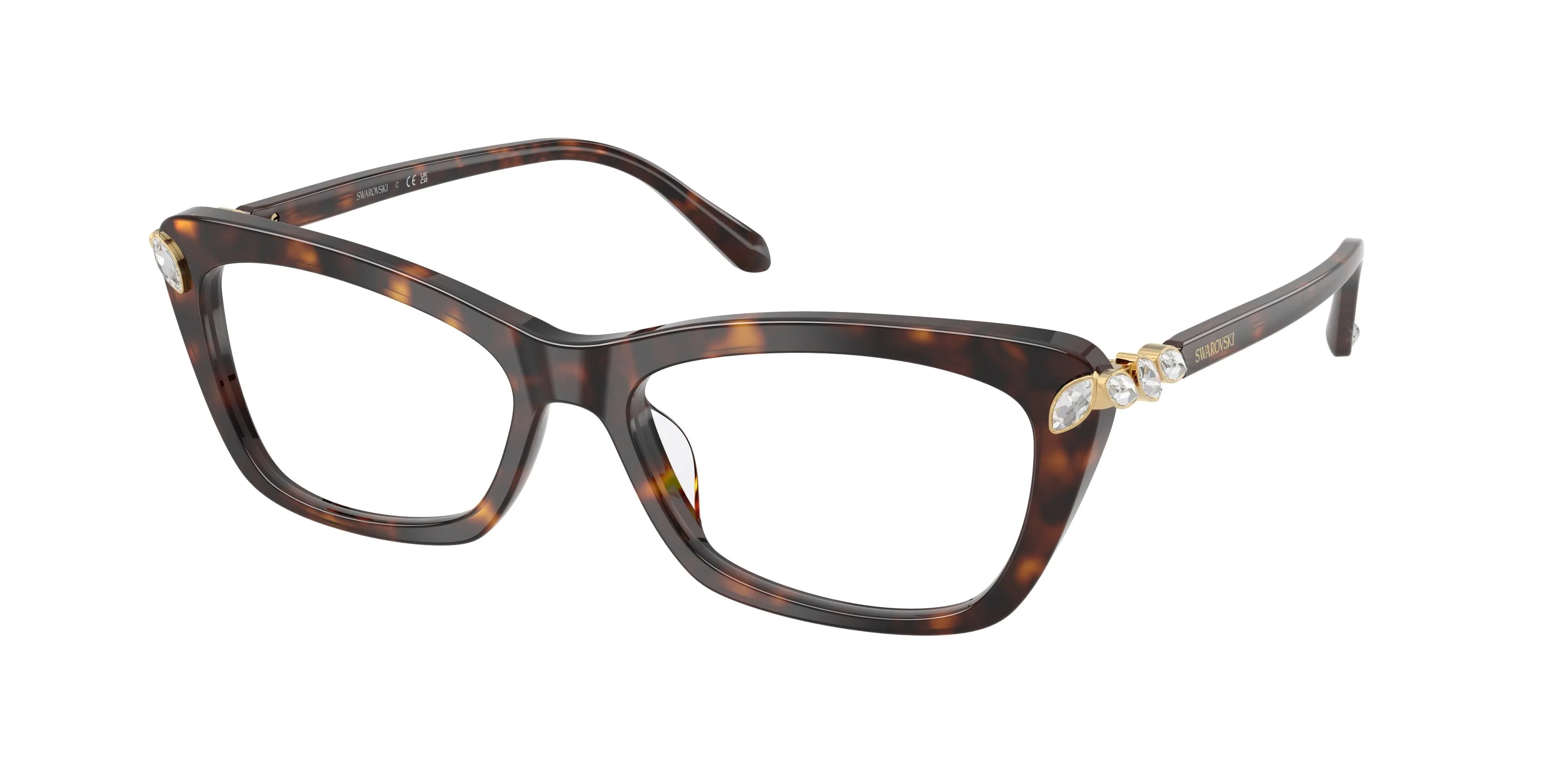 Swarovski SK2068U 1002 Montature da vista Acetato Tartaruga Trasparente Cat Eye Normale - immagine 1