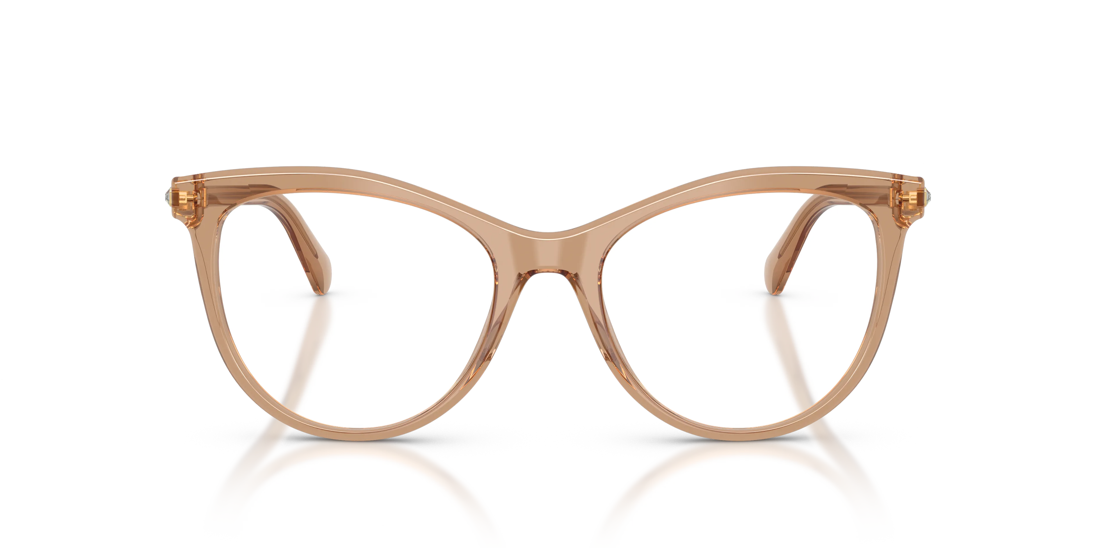 Swarovski SK2064 1124 Montature da vista Acetato Marrone Trasparente Rotonda Normale - immagine 3