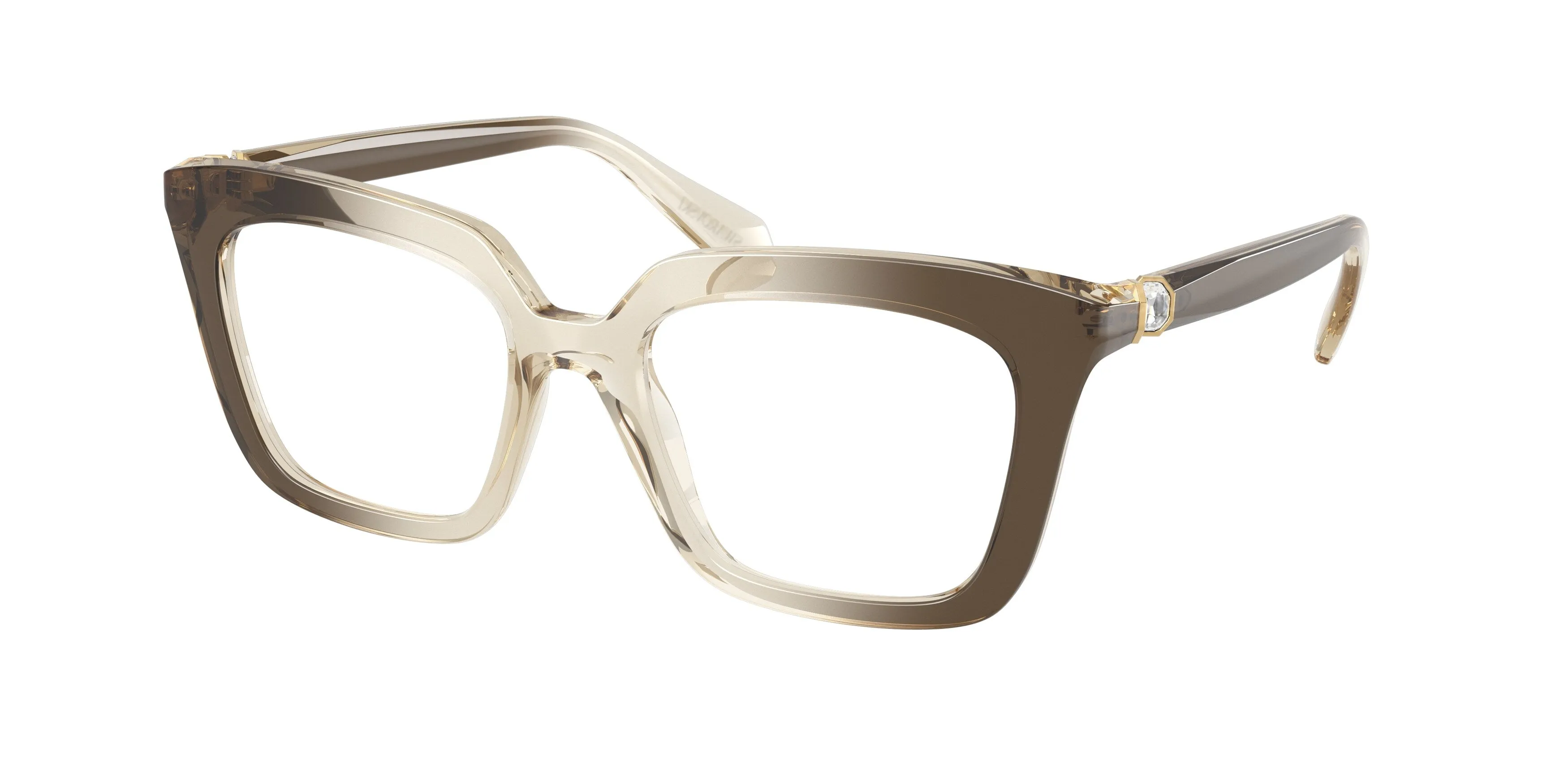Swarovski SK2043 1123 Montature da vista Acetato Marrone Trasparente Squadrata Normale - immagine 1