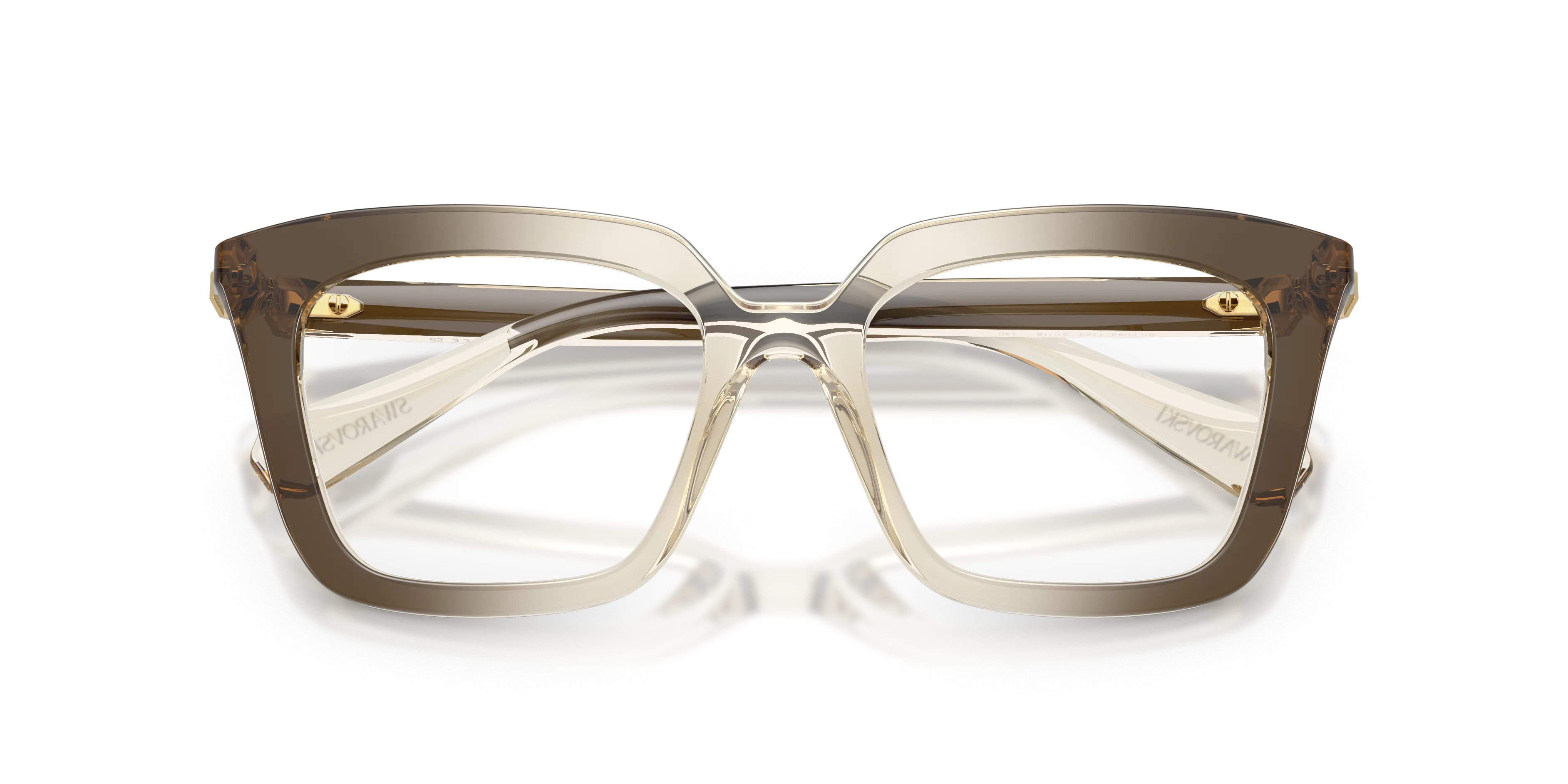 Swarovski SK2043 1123 Montature da vista Acetato Marrone Trasparente Squadrata Normale - immagine 2