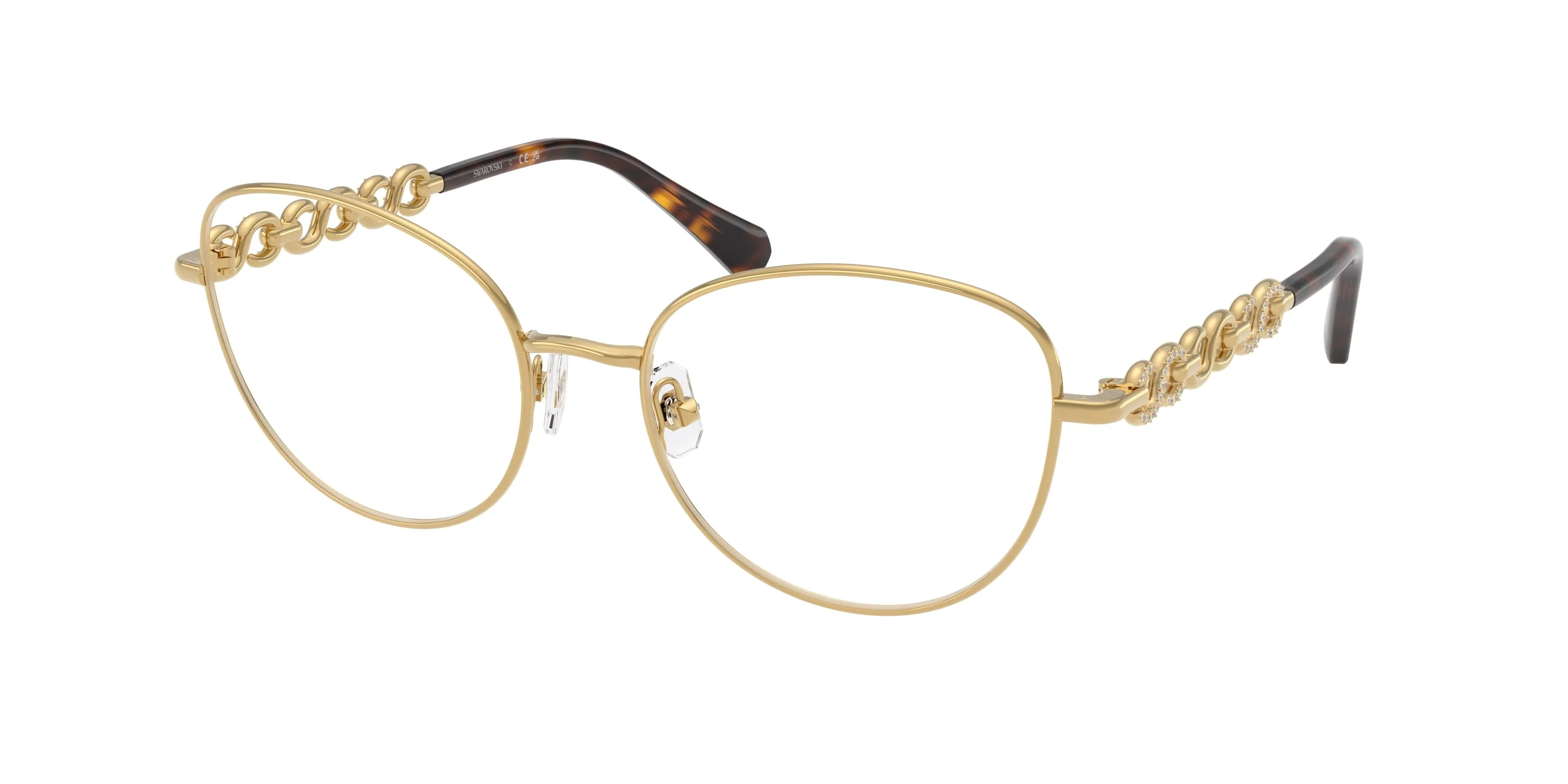 Swarovski SK1044 4004 Montature da vista Metallo Oro Trasparente Pantos Normale - immagine 1