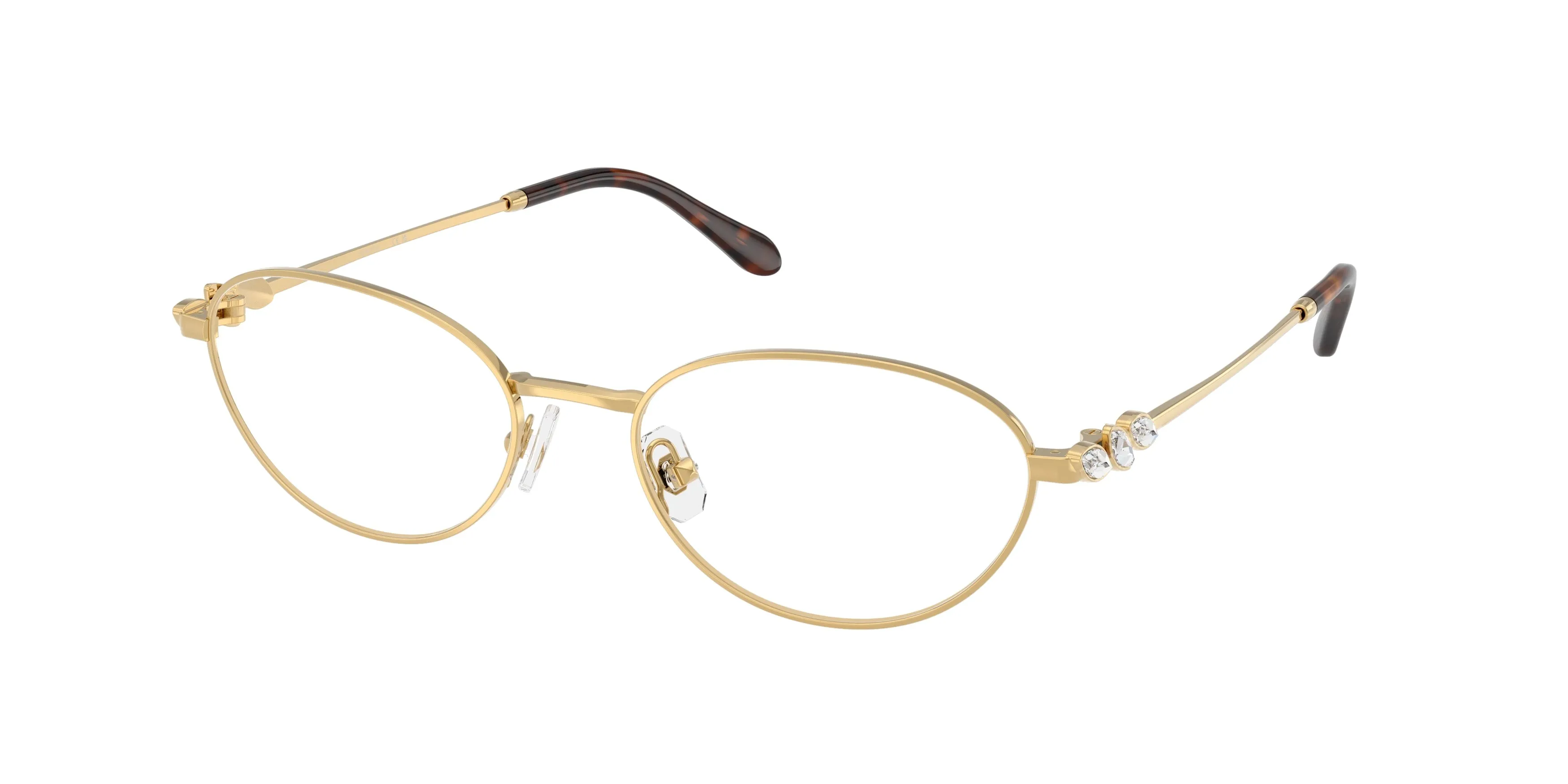 Swarovski SK1043 4004 Montature da vista Metallo Oro Trasparente Rotonda Normale - immagine 1