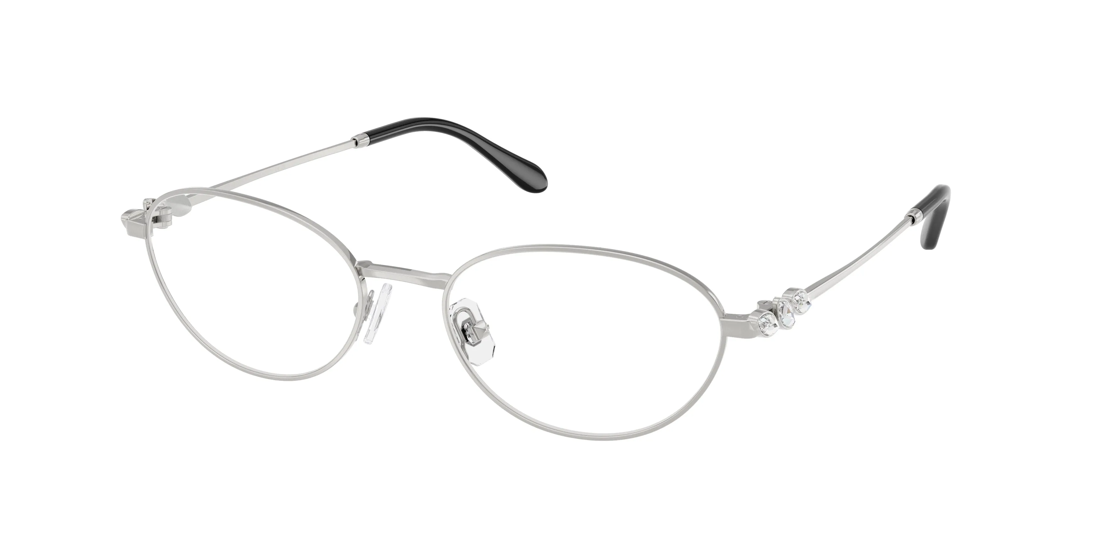 Swarovski SK1043 4001 Montature da vista Metallo Argento Trasparente Rotonda Normale - immagine 1
