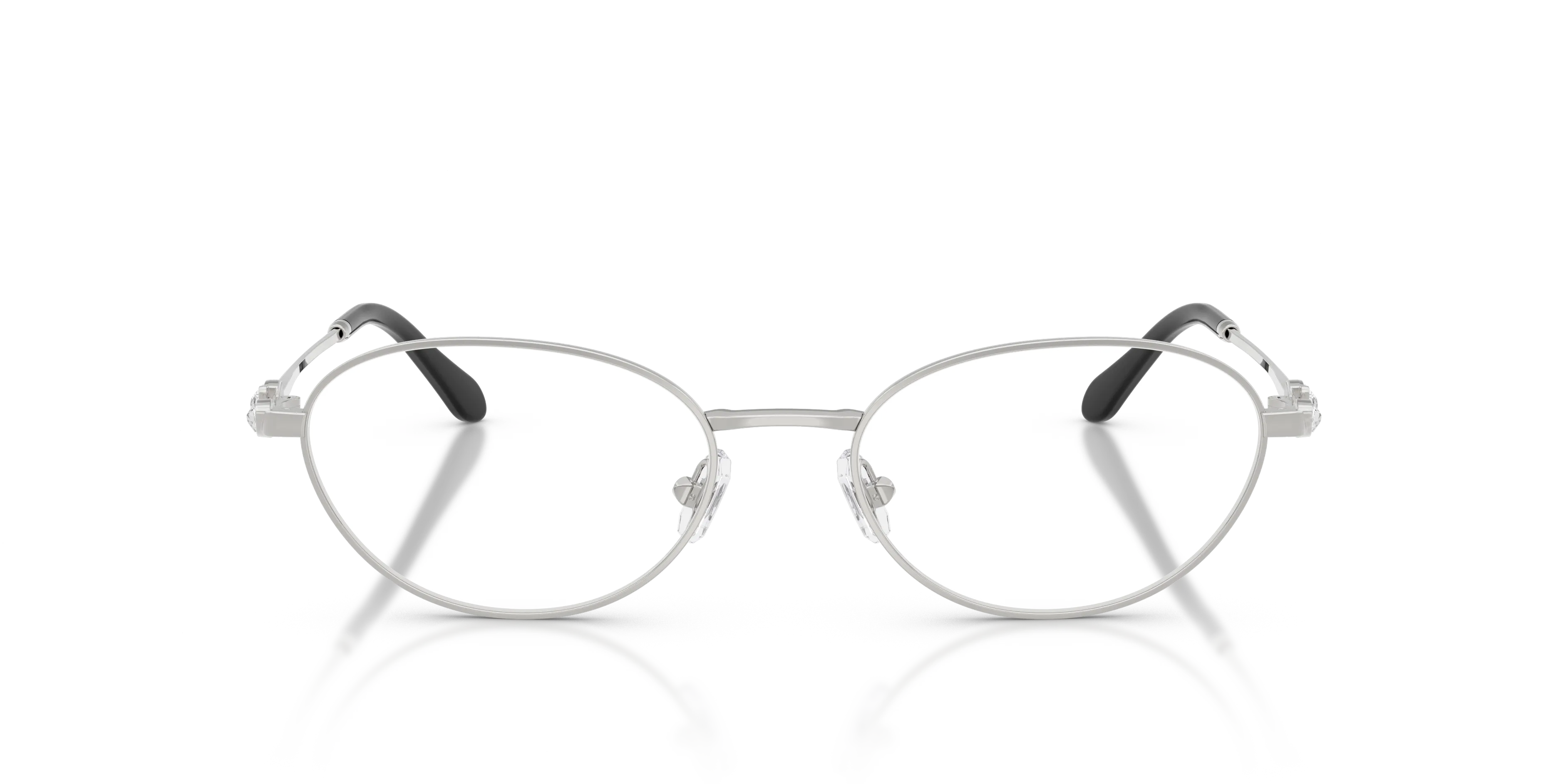 Swarovski SK1043 4001 Montature da vista Metallo Argento Trasparente Rotonda Normale - immagine 3
