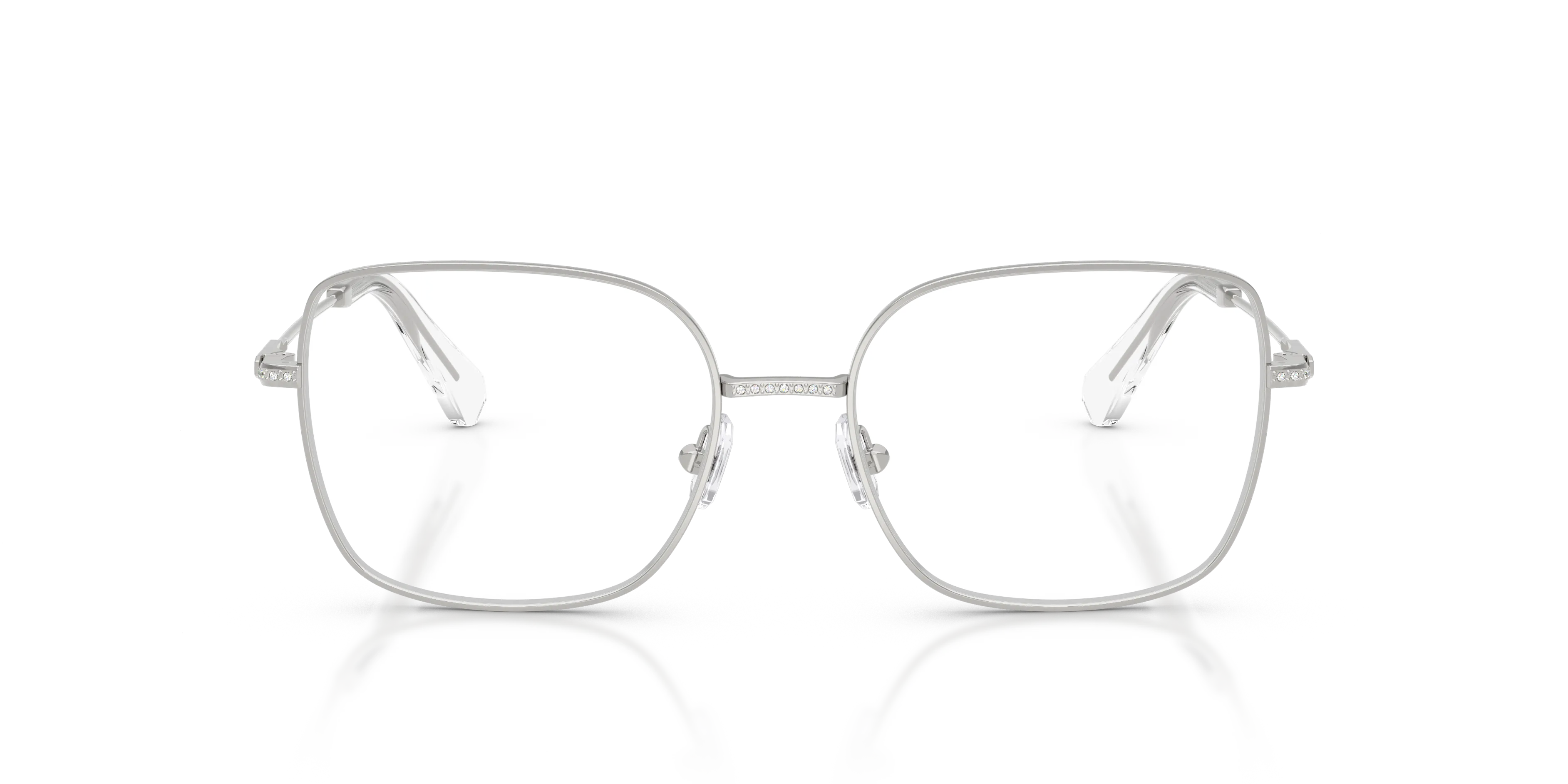 Swarovski SK1041 4001 Montature da vista Metallo Argento Trasparente Squadrata Normale - immagine 3