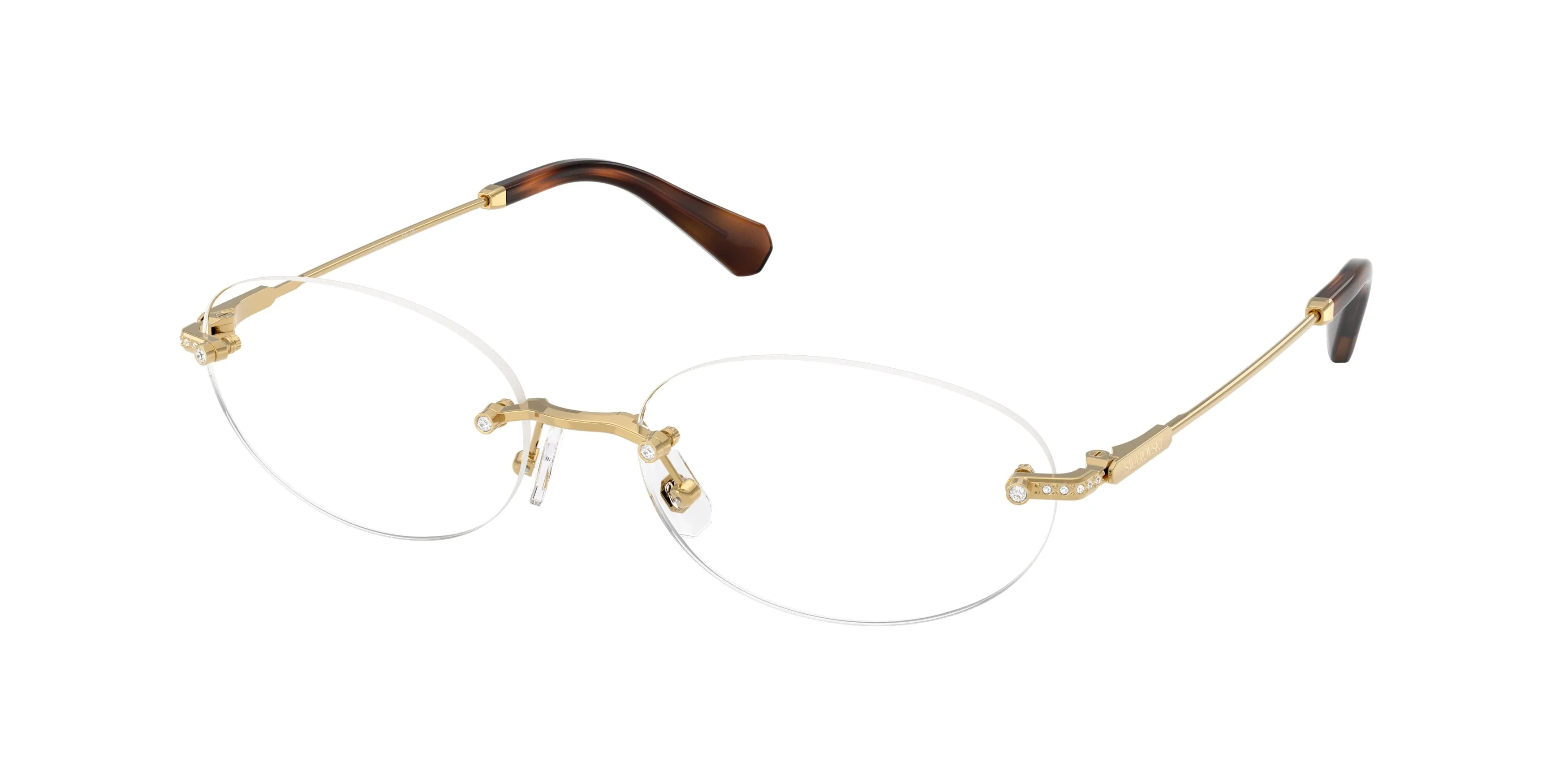 Swarovski SK1040 4004 Montature da vista Metallo Oro Trasparente Rotonda Normale - immagine 1