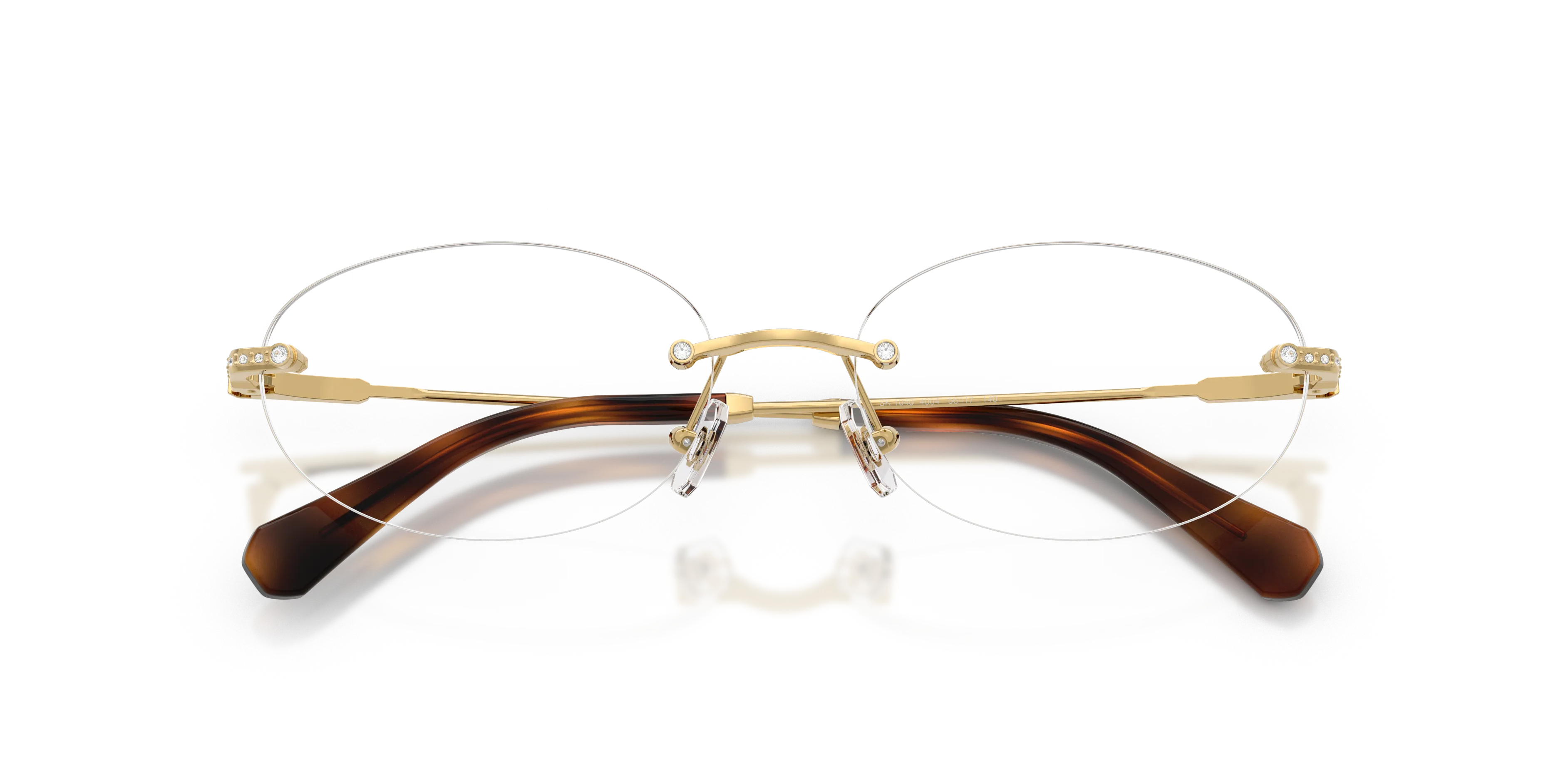 Swarovski SK1040 4004 Montature da vista Metallo Oro Trasparente Rotonda Normale - immagine 2