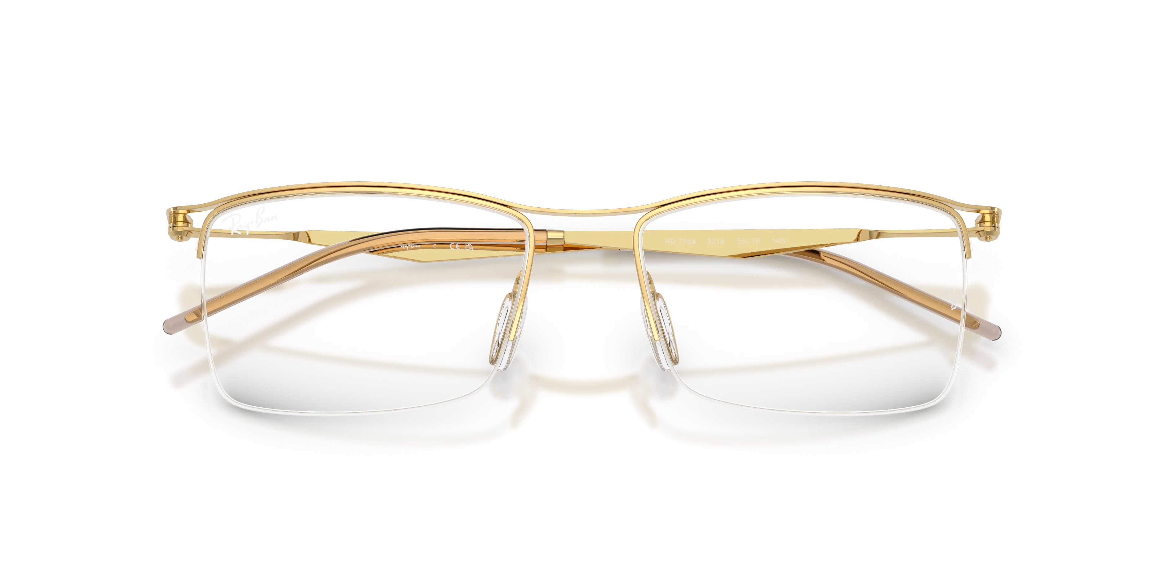 Ray - Ban RX7554 3218 Montature da vista Metallo Oro Squadrata Normale - immagine 2