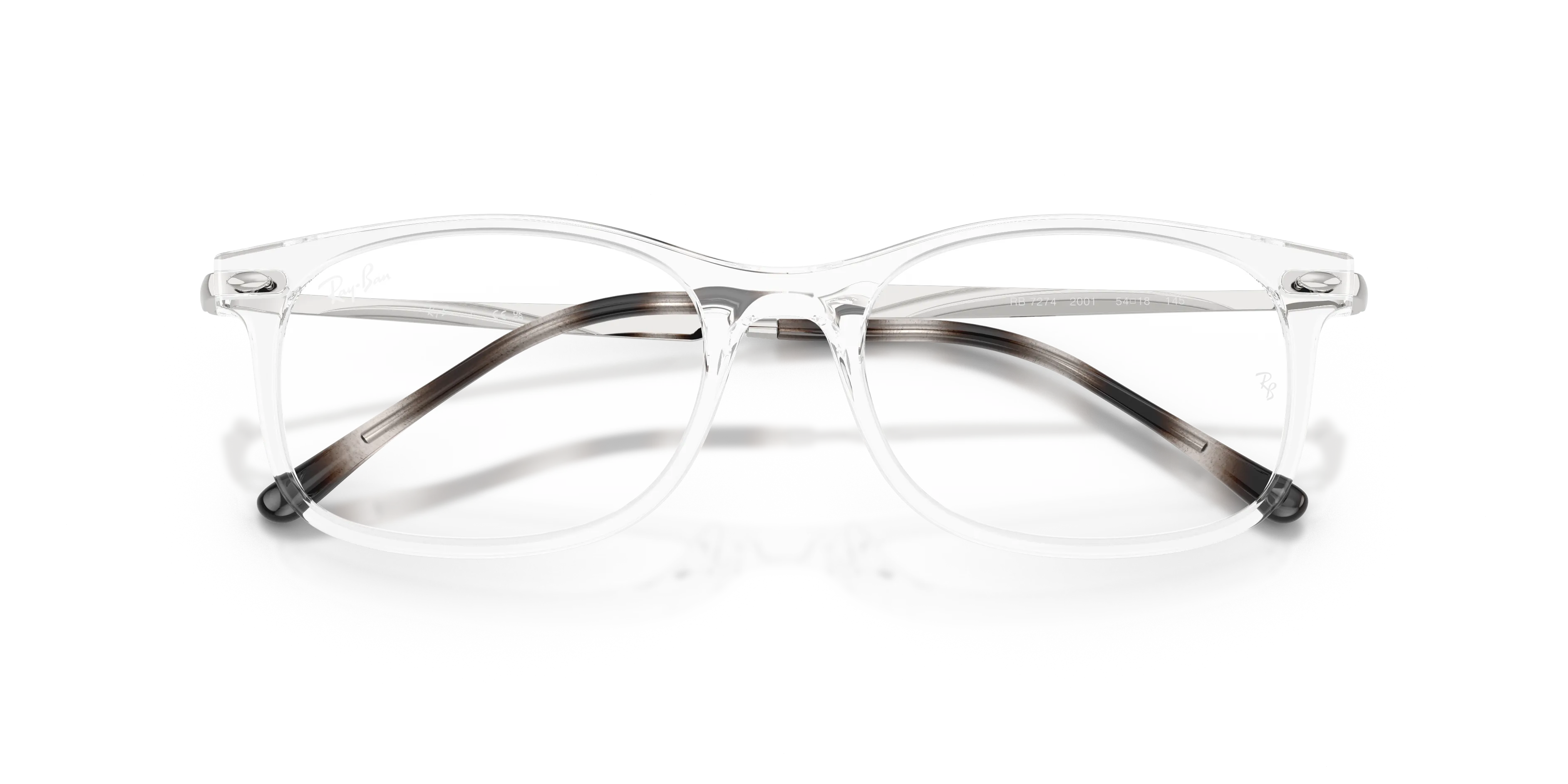 Ray - Ban RX7274 2001 Montature da vista Acetato Trasparente Pillow Normale - immagine 2