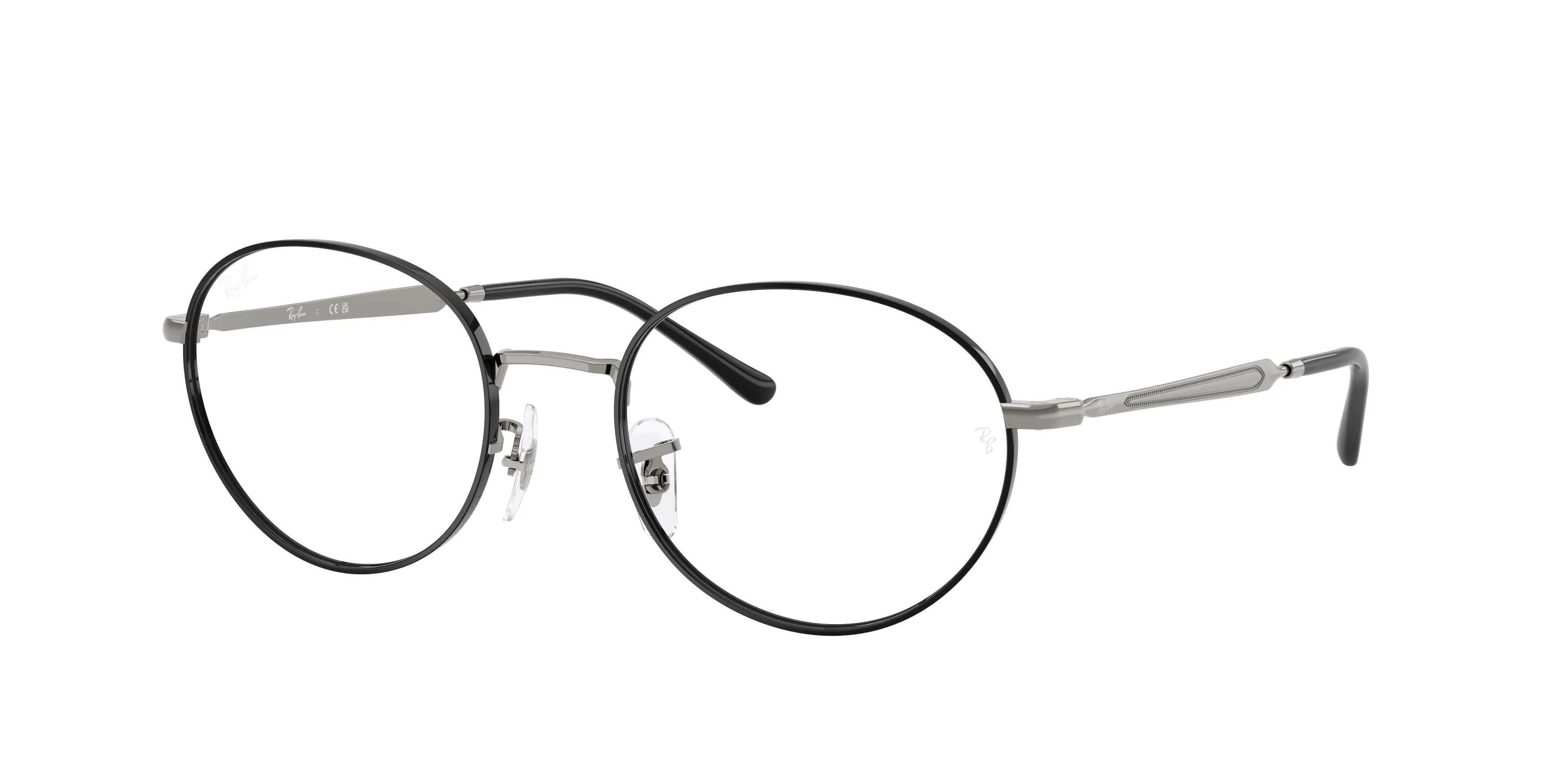 Ray - Ban RX6558 3179 Montature da vista Metallo Nero Rotonda Normale - immagine 1
