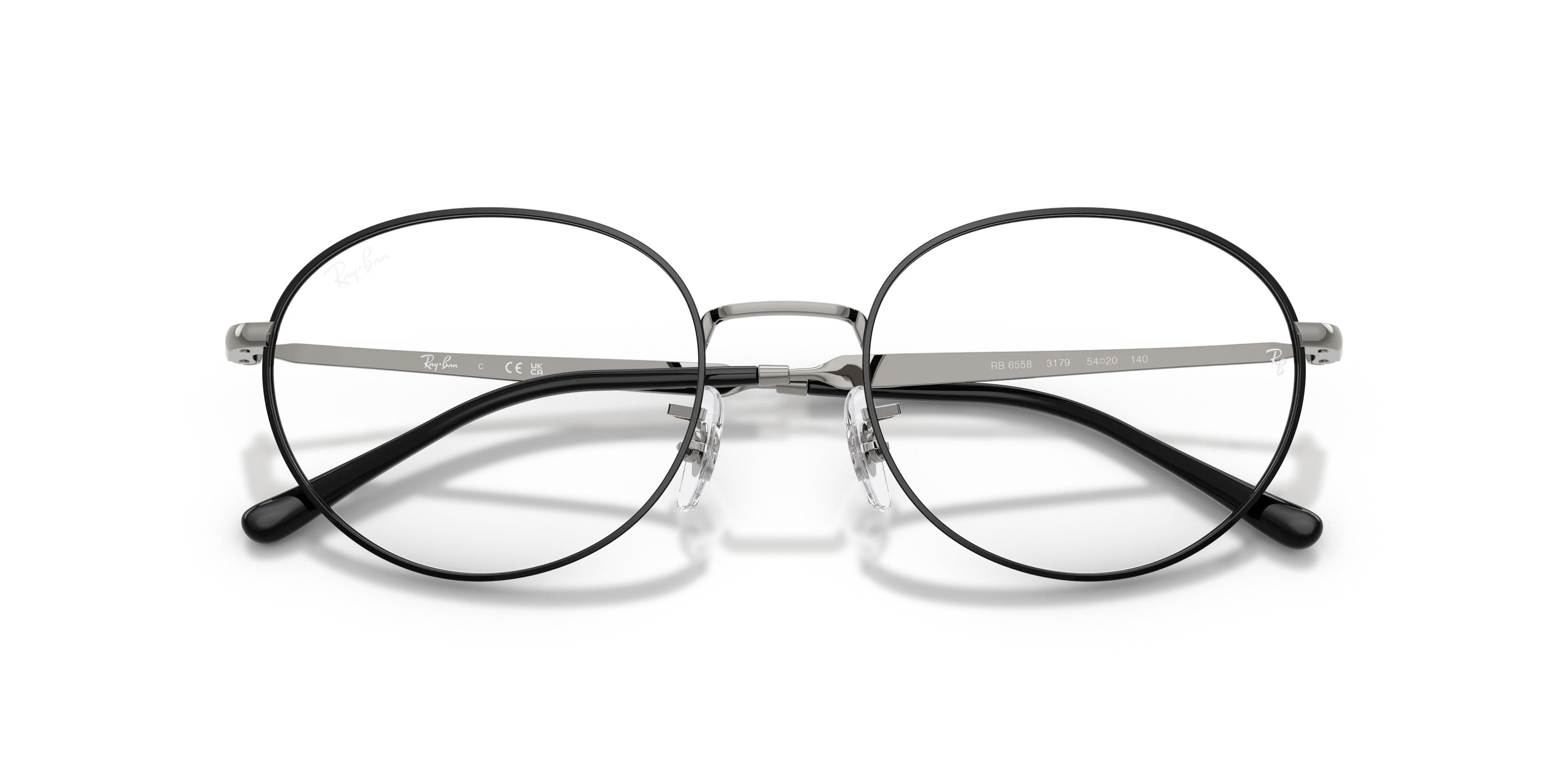 Ray - Ban RX6558 3179 Montature da vista Metallo Nero Rotonda Normale - immagine 2