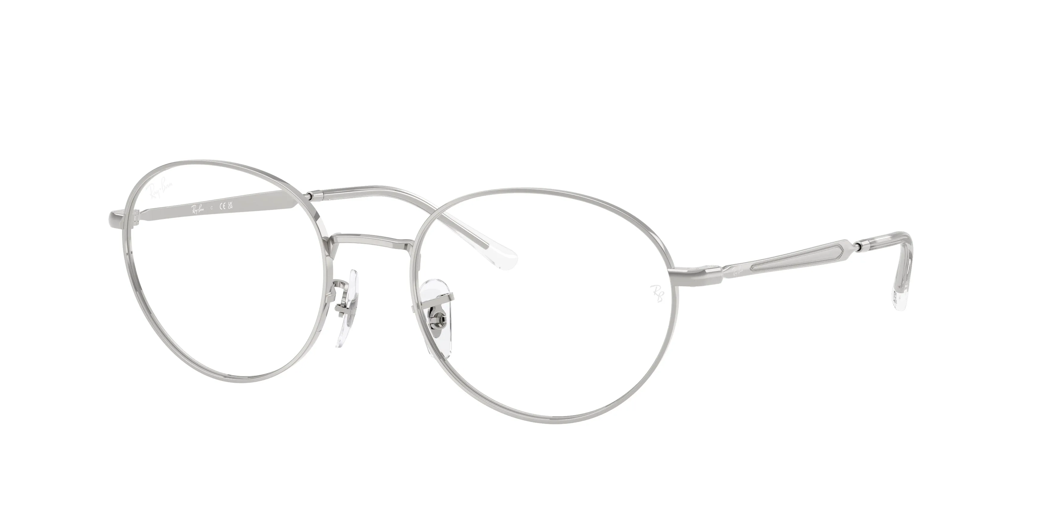 Ray - Ban RX6558 2501 Montature da vista Metallo Argento Rotonda Normale - immagine 1