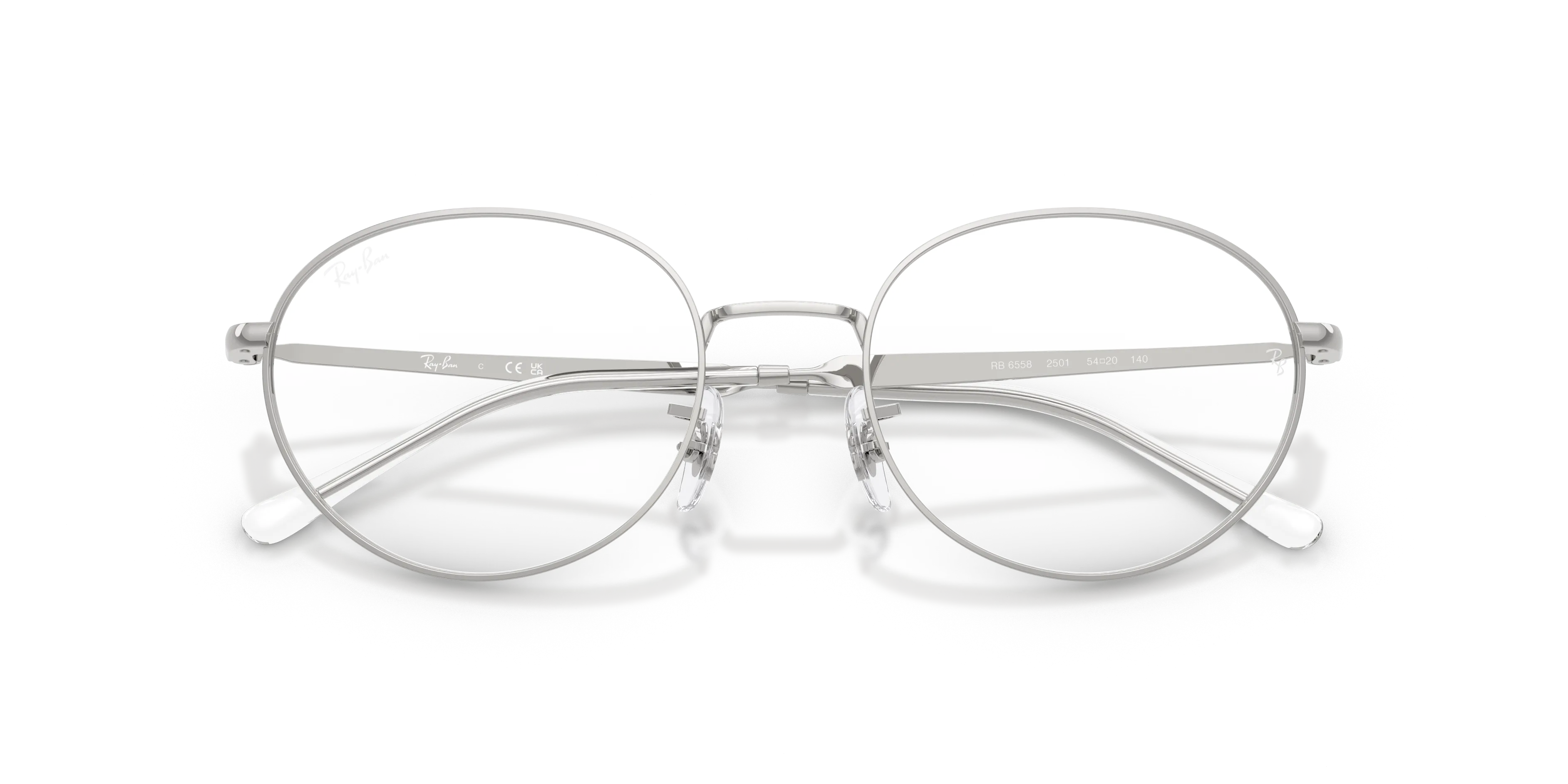 Ray - Ban RX6558 2501 Montature da vista Metallo Argento Rotonda Normale - immagine 2