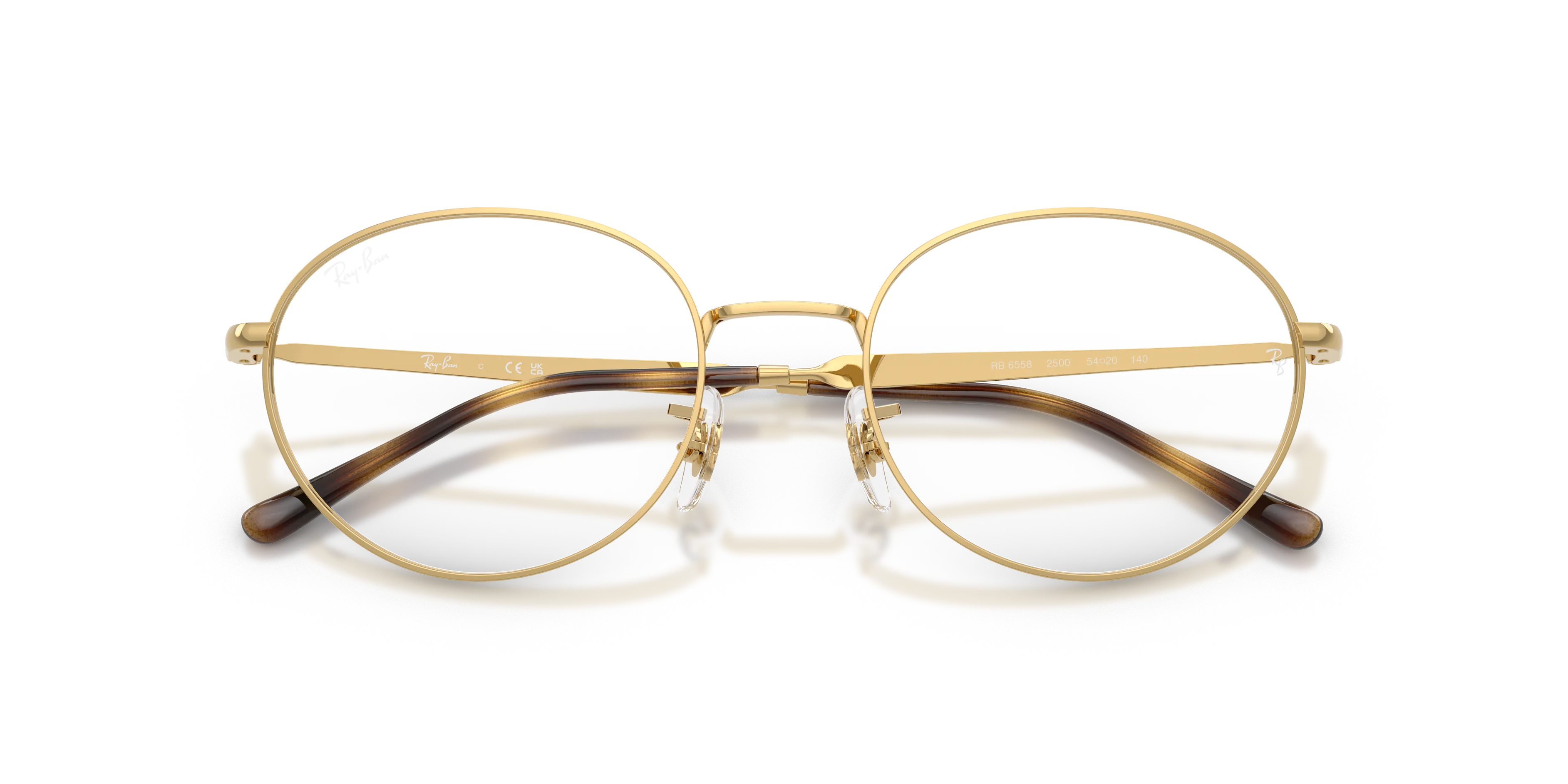 Ray - Ban RX6558 2500 Montature da vista Metallo Oro Rotonda Normale - immagine 2