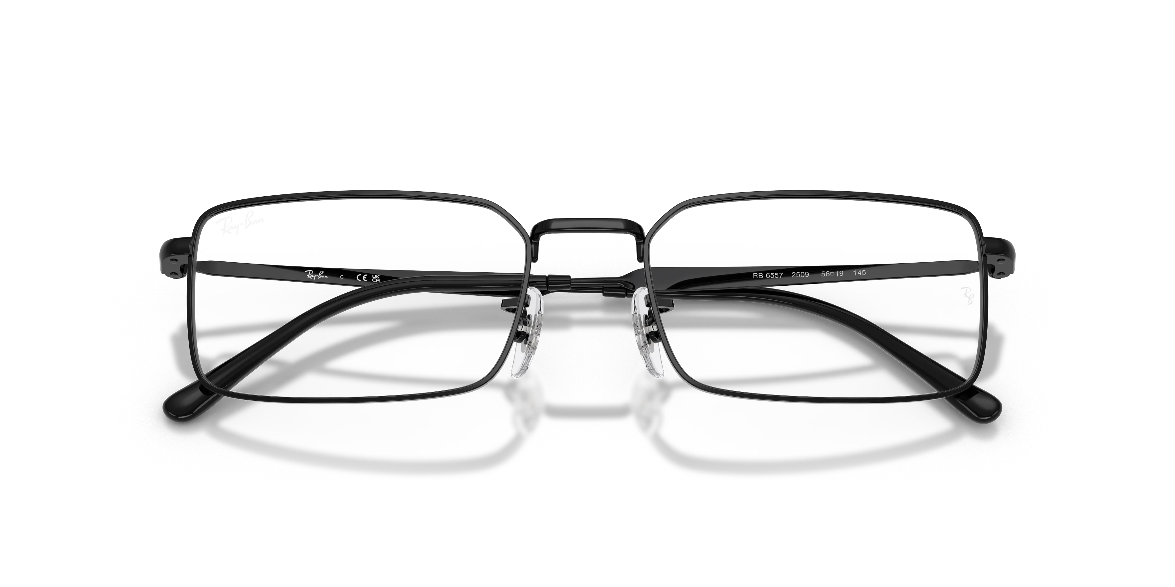 Ray - Ban RX6557 2509 Montature da vista Metallo Nero Squadrata Normale - immagine 2
