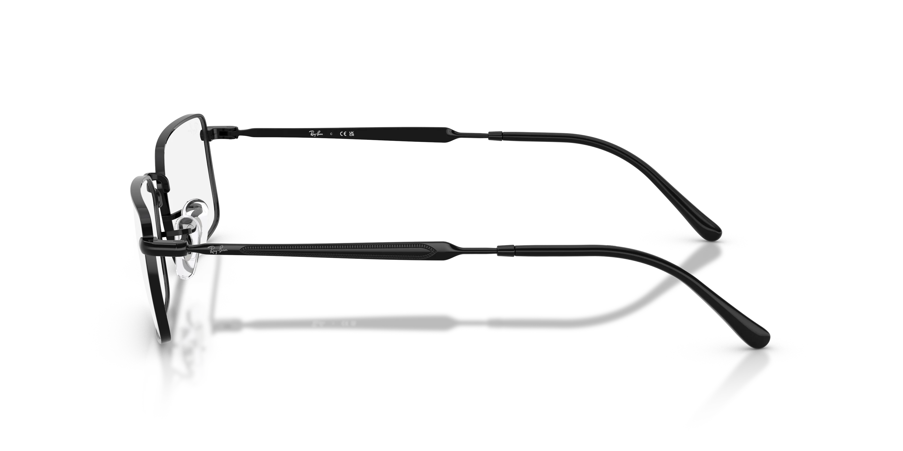 Ray - Ban RX6557 2509 Montature da vista Metallo Nero Squadrata Normale - immagine 4