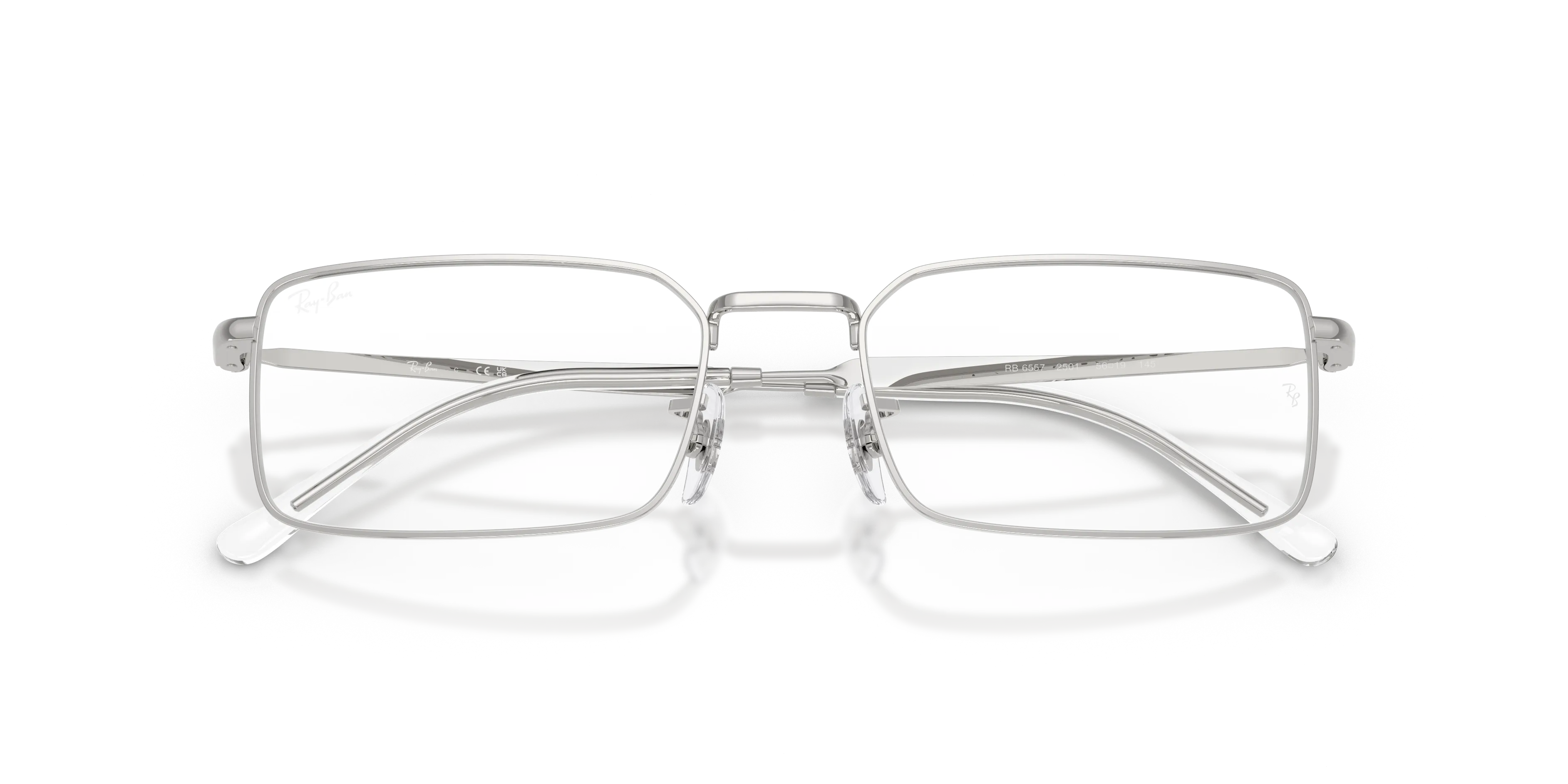 Ray - Ban RX6557 2501 Montature da vista Metallo Argento Squadrata Normale - immagine 2