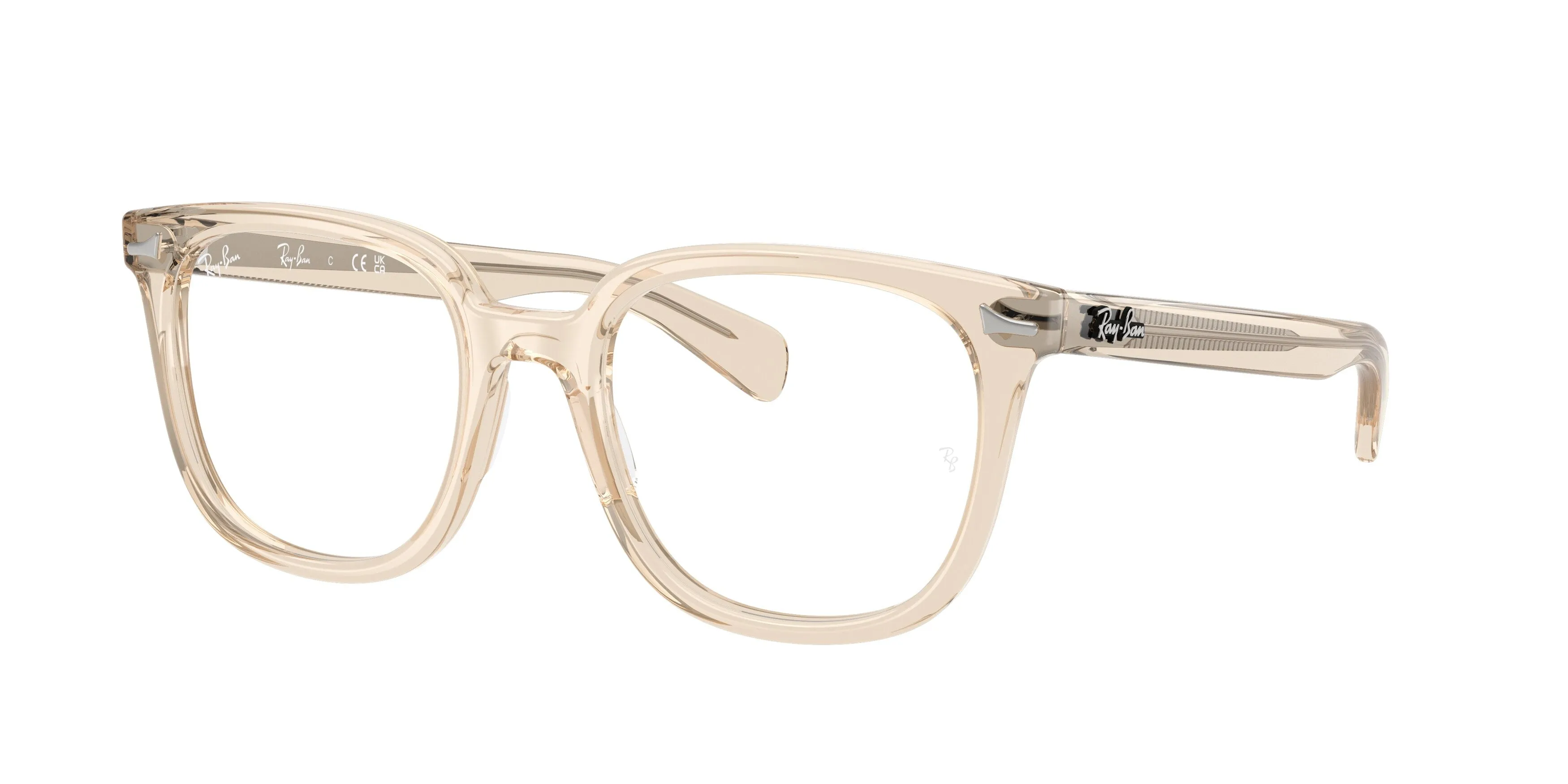 Ray - Ban RX5535 BRUNEL II 8539 Montature da vista Acetato Rosa Trasparente Squadrata Normale - immagine 1