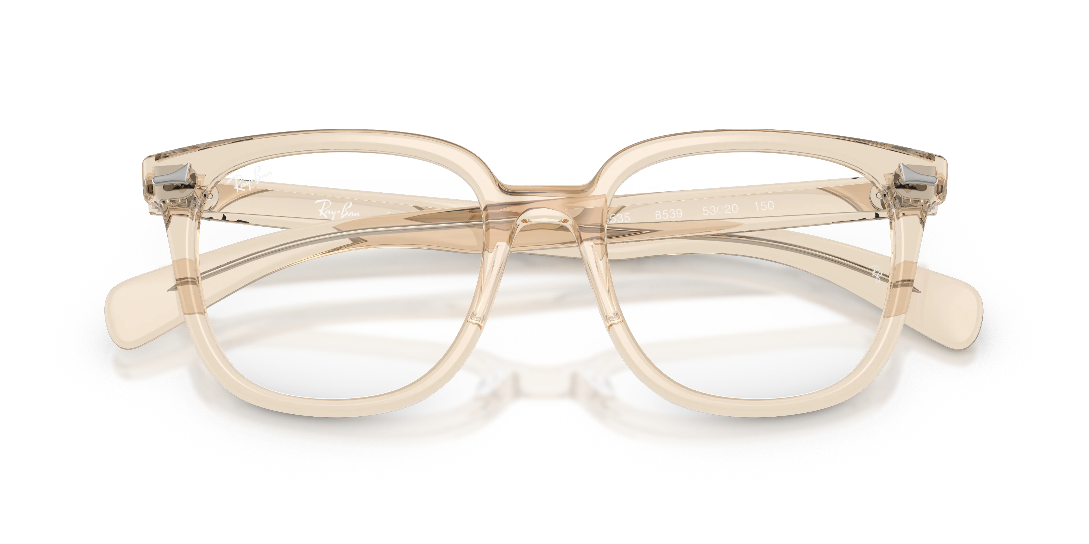 Ray - Ban RX5535 BRUNEL II 8539 Montature da vista Acetato Rosa Trasparente Squadrata Normale - immagine 2