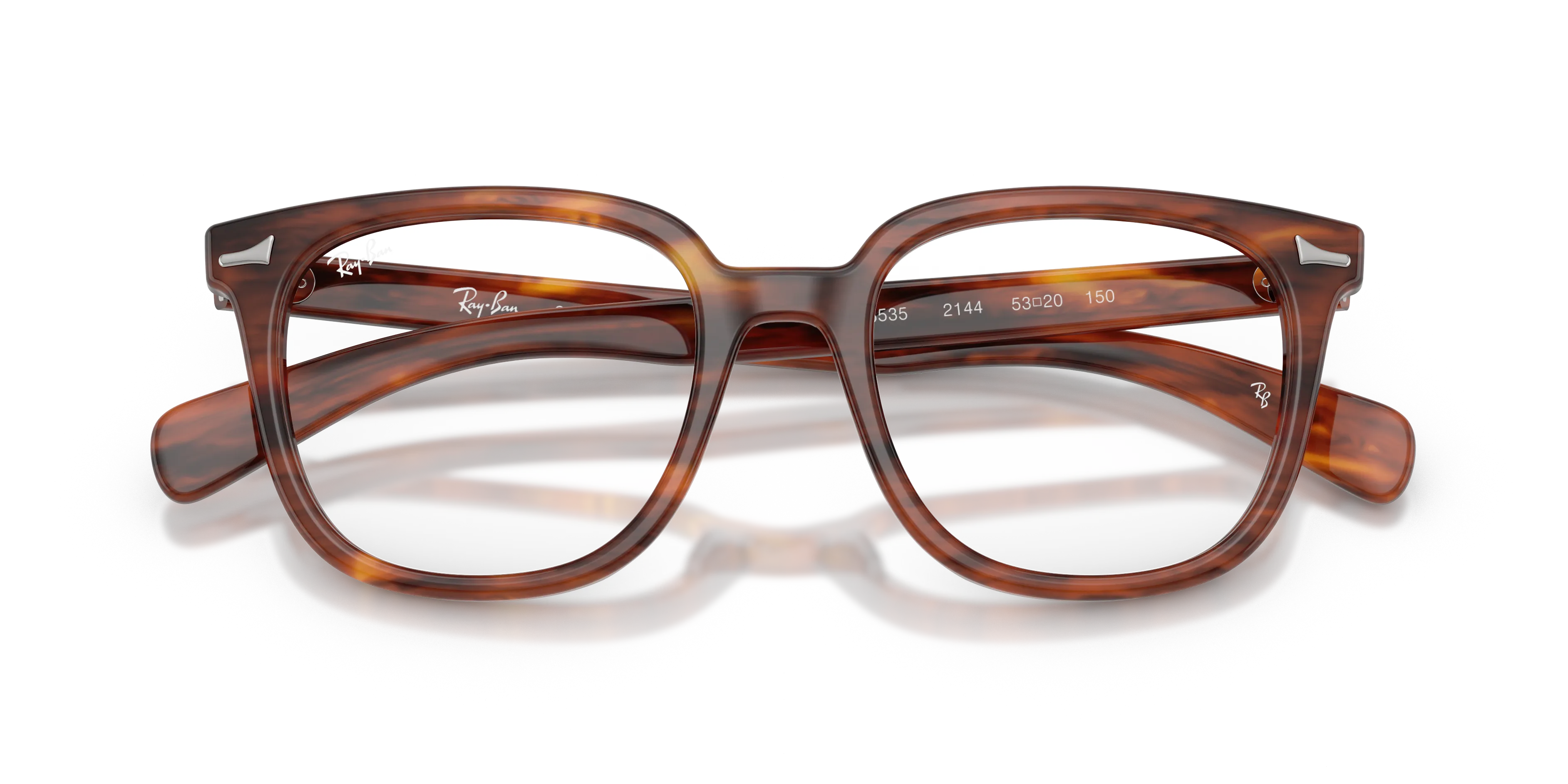 Ray - Ban RX5535 BRUNEL II 2144 Montature da vista Acetato Marrone Squadrata Normale - immagine 2