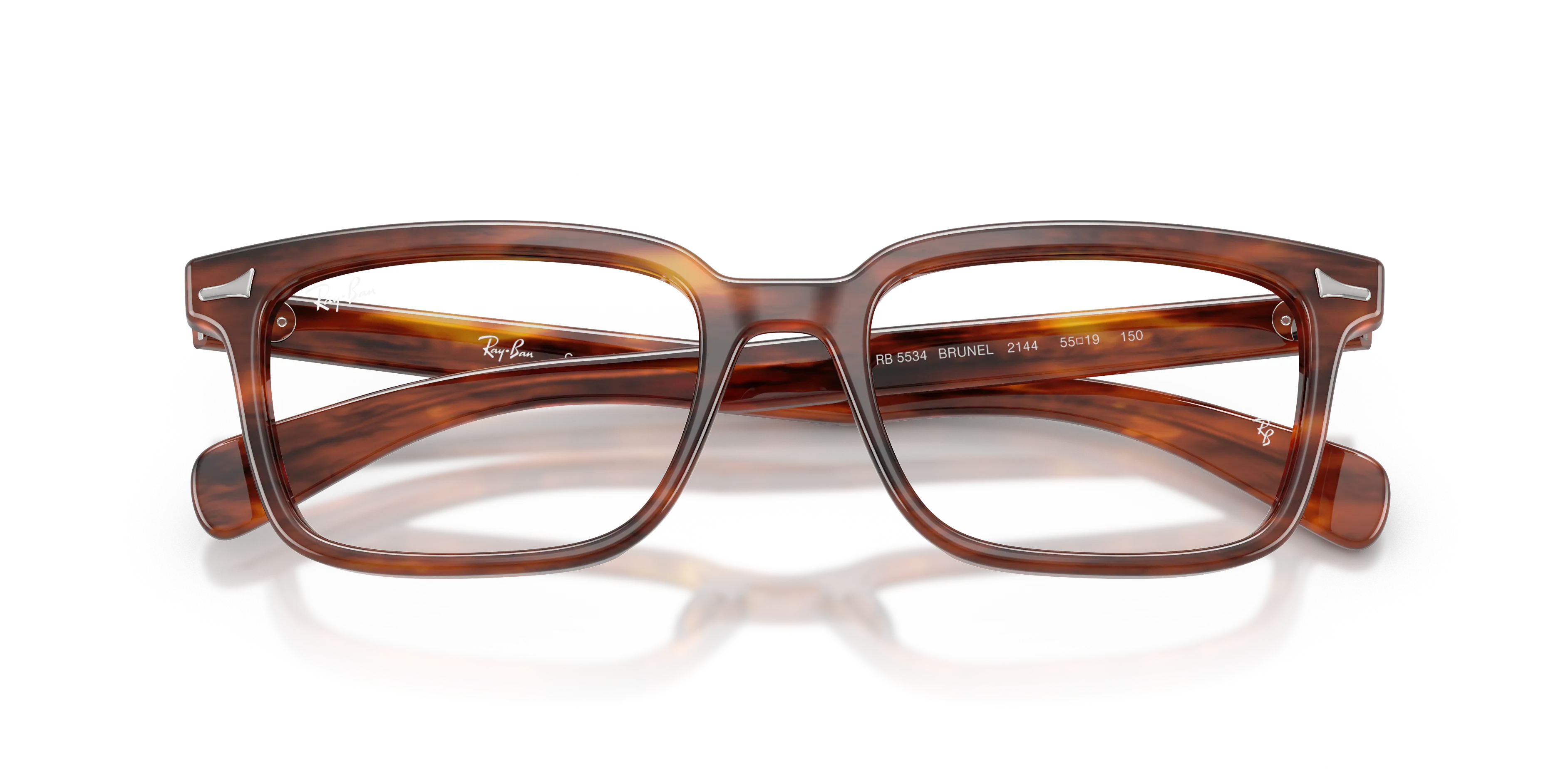Ray - Ban RX5534 BRUNEL 2144 Montature da vista Acetato Marrone Squadrata Normale - immagine 2