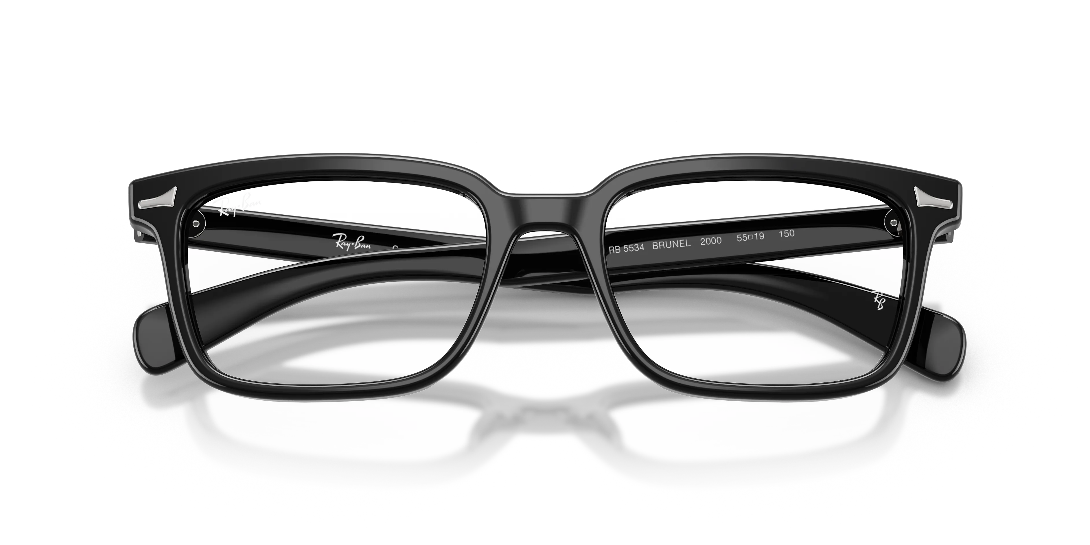 Ray - Ban RX5534 BRUNEL 2000 Montature da vista Acetato Nero Squadrata Normale - immagine 2
