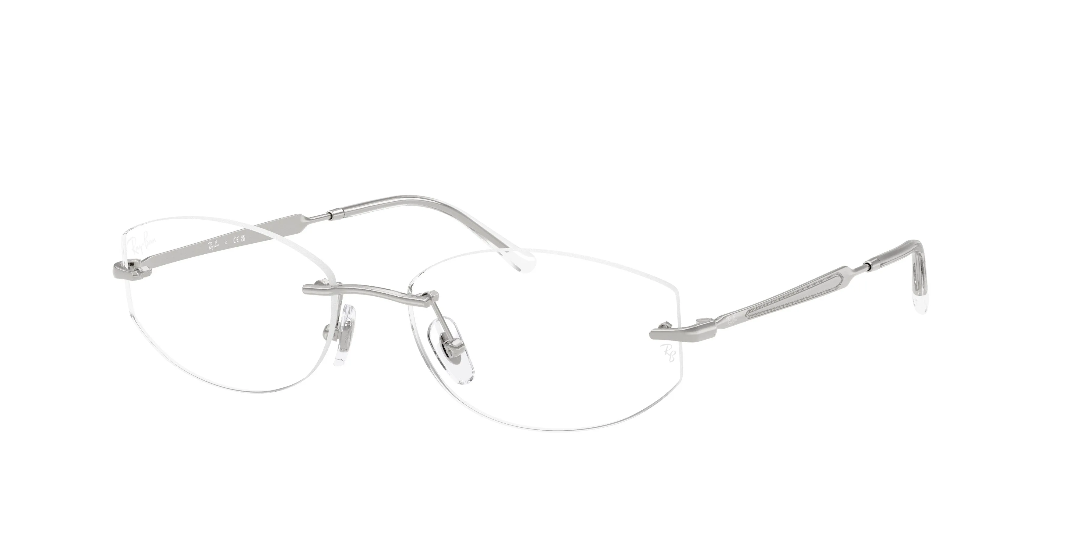 Ray - Ban RX3792V 2501 Montature da vista Metallo Argento Trasparente Geometrica Normale - immagine 1