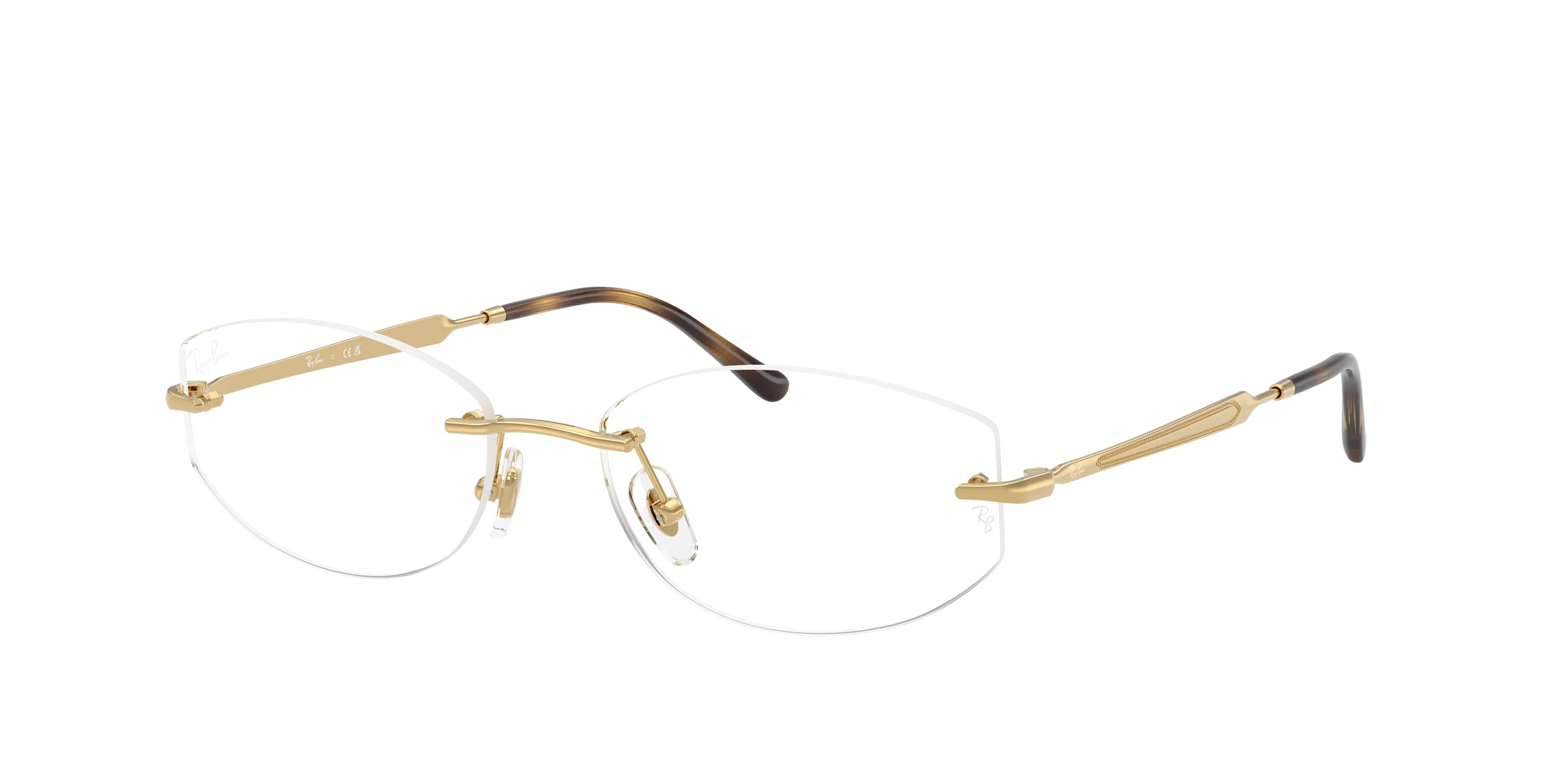 Ray - Ban RX3792V 2500 Montature da vista Metallo Oro Trasparente Geometrica Normale - immagine 1