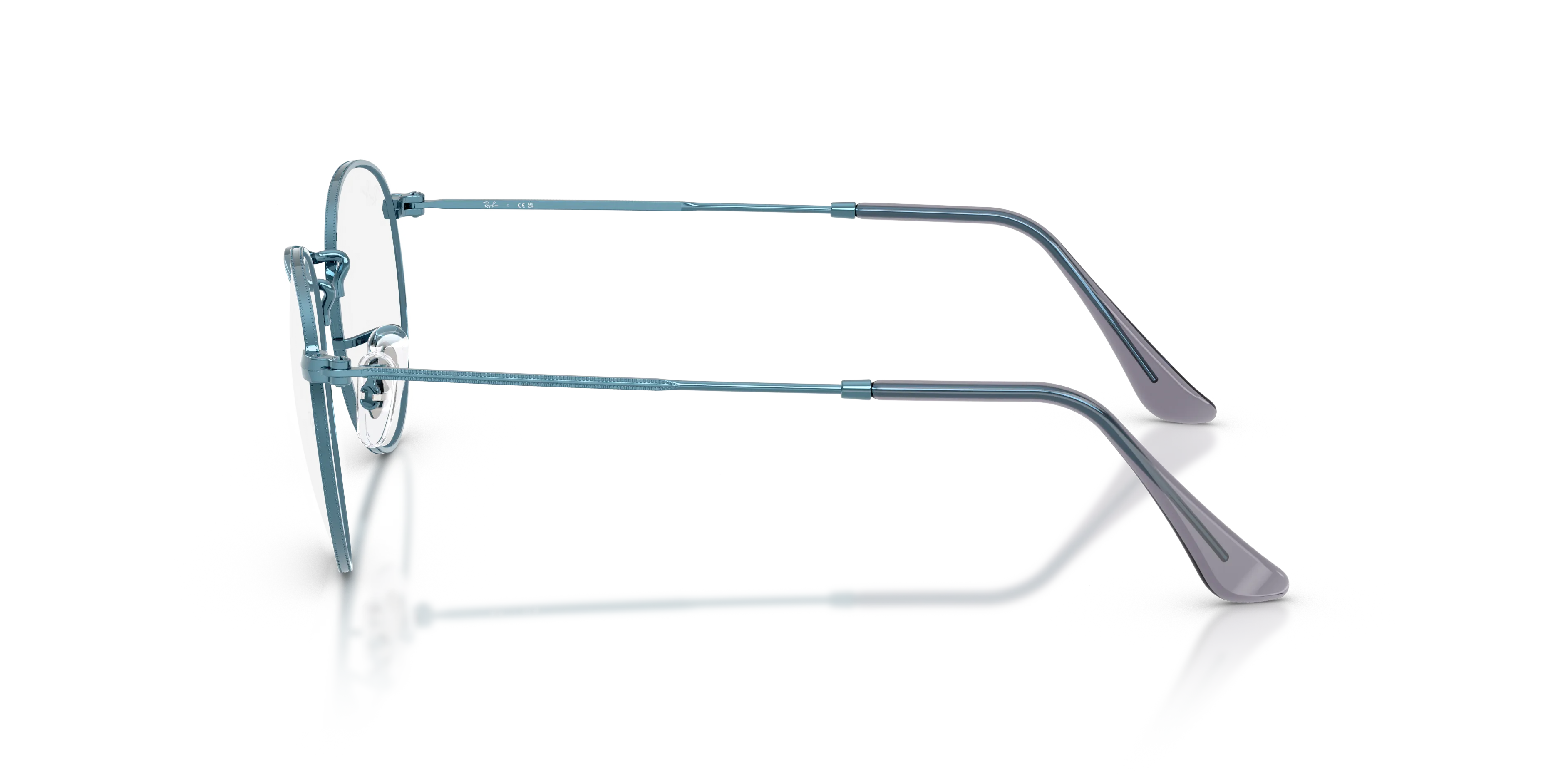 Ray - Ban RX3447V ROUND METAL 3224 Montature da vista Metallo Blu Trasparente Rotonda Normale - immagine 4