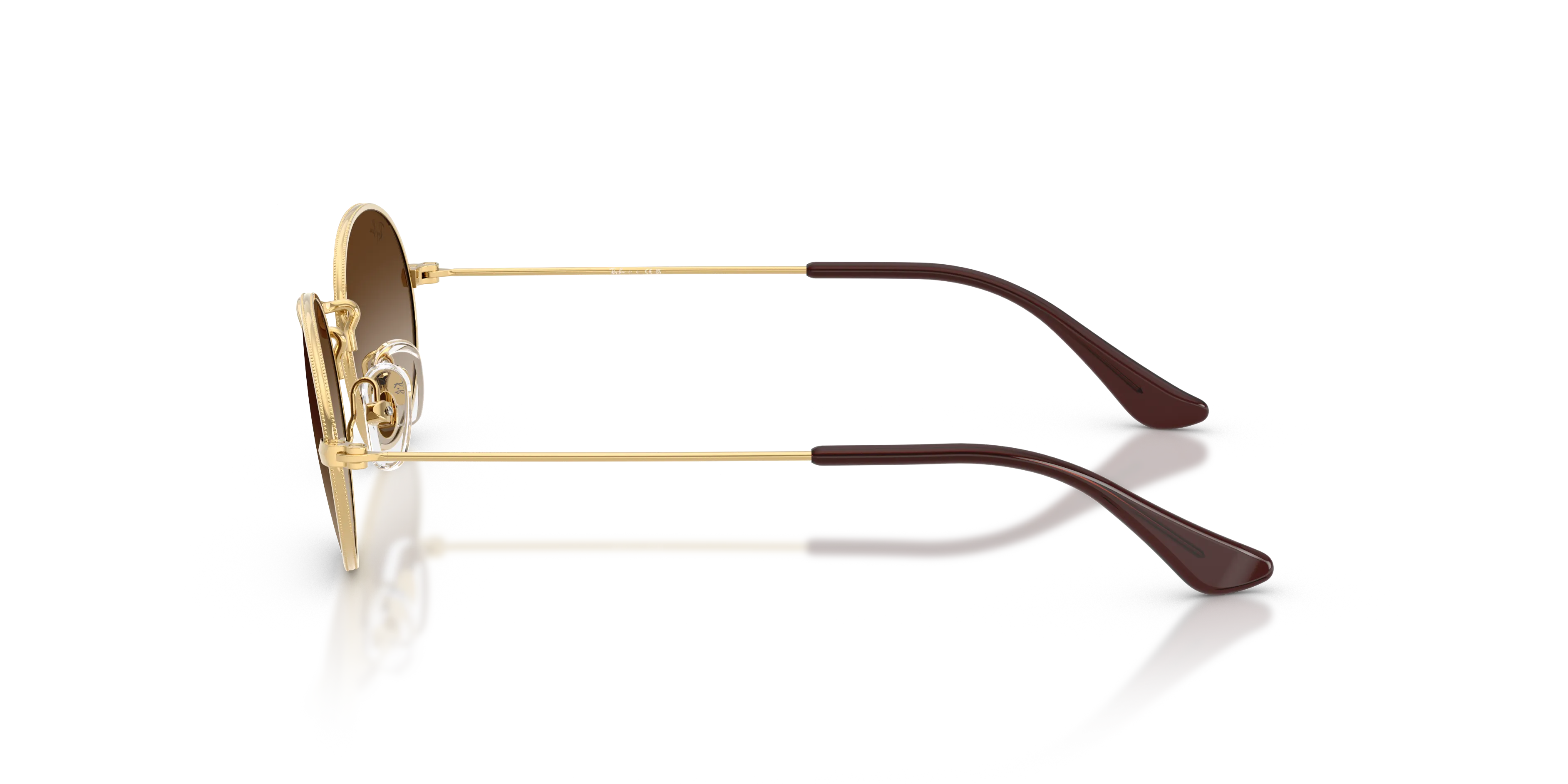 Ray - Ban RJ9645S 223/13 Occhiali da sole bambino Metallo Oro Marrone Rotonda Normale Sfumato - immagine 4