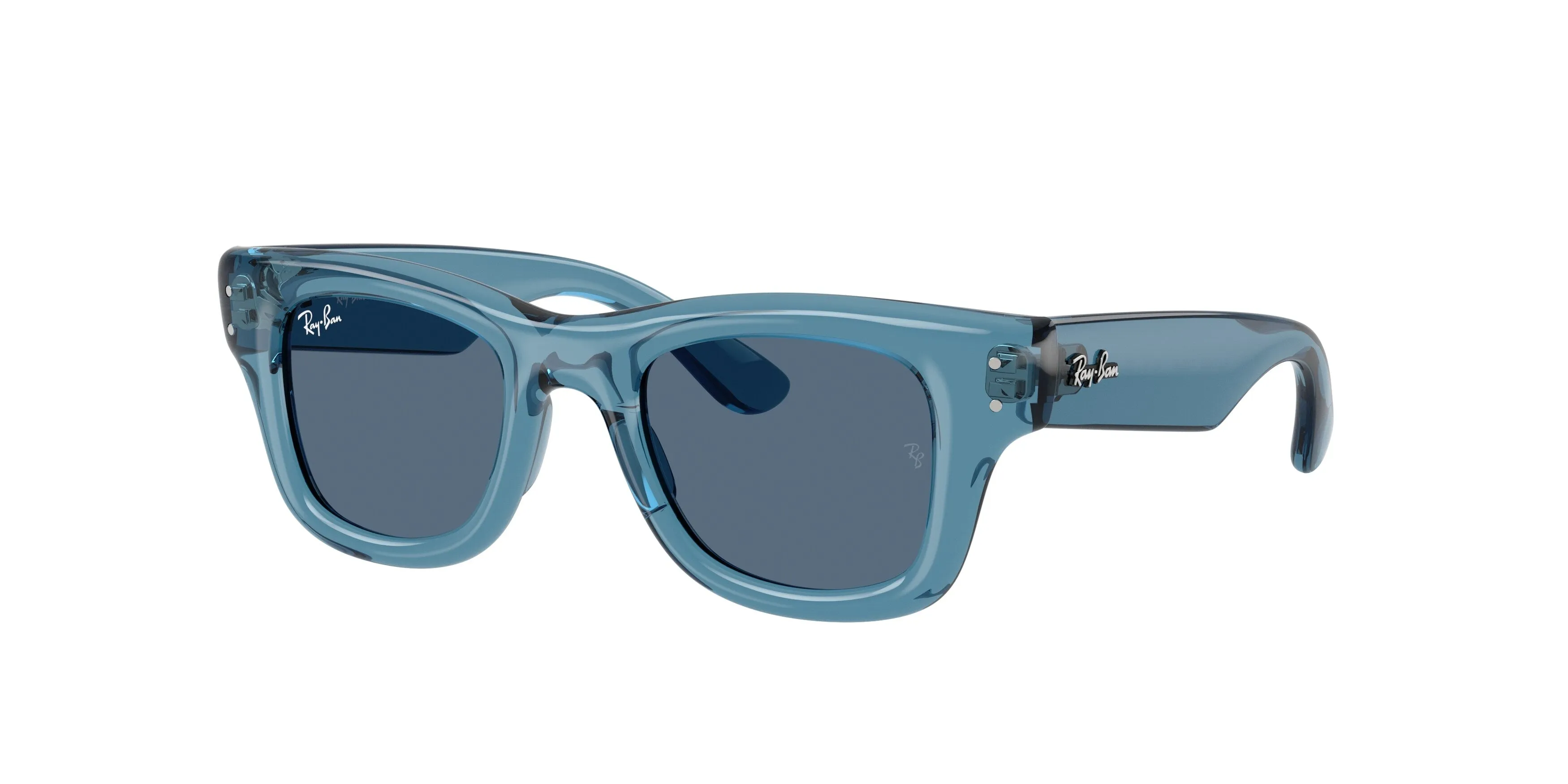 Ray - Ban RJ9240S 722280 Occhiali da sole bambino Nylon Blu Blu Squadrata Normale - immagine 1