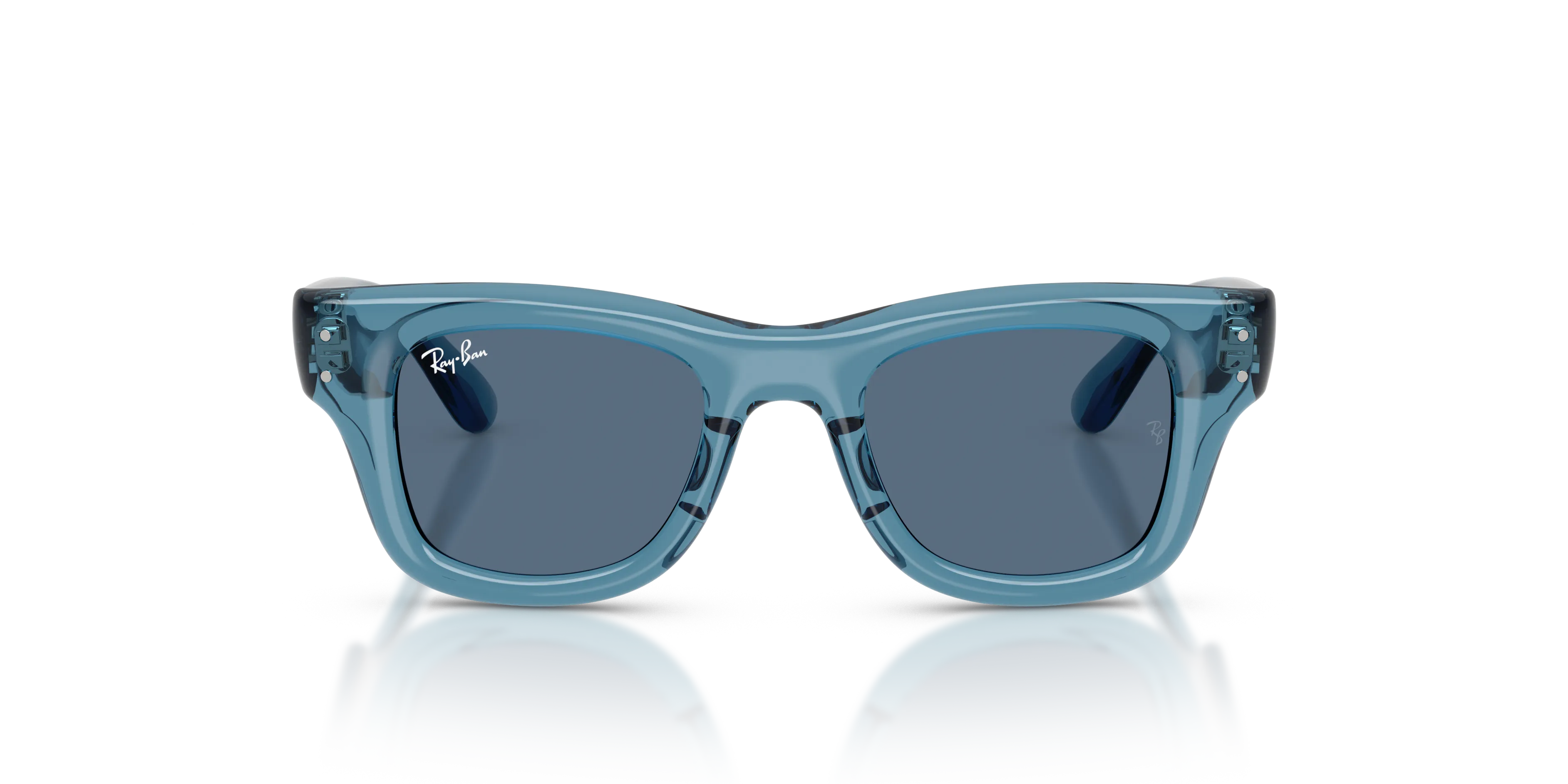 Ray - Ban RJ9240S 722280 Occhiali da sole bambino Nylon Blu Blu Squadrata Normale - immagine 3