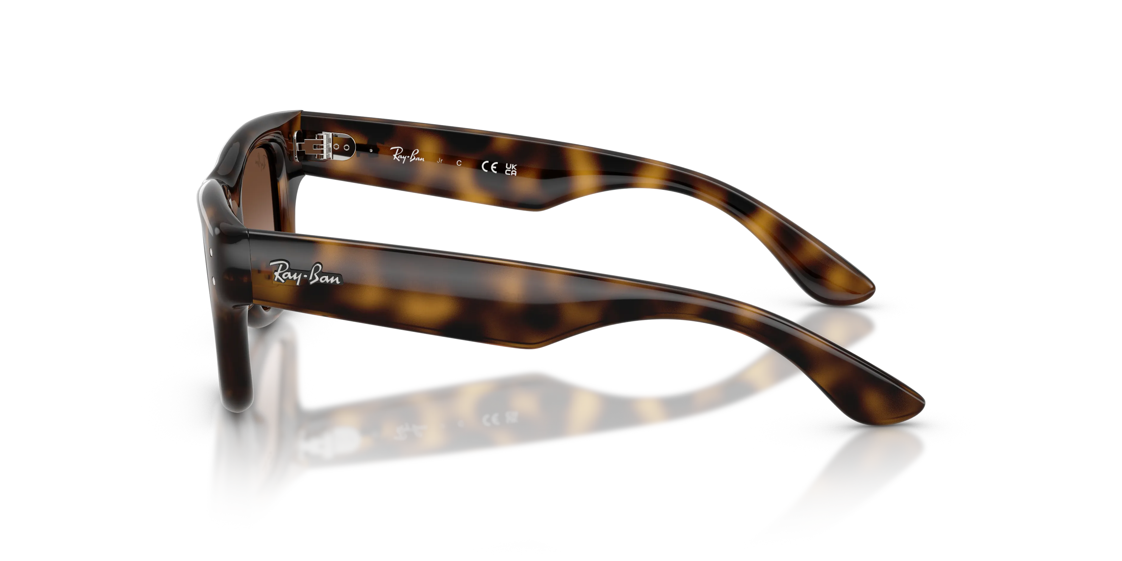 Ray - Ban RJ9240S 152/13 Occhiali da sole bambino Nylon Tartaruga Marrone Squadrata Normale Sfumato - immagine 4