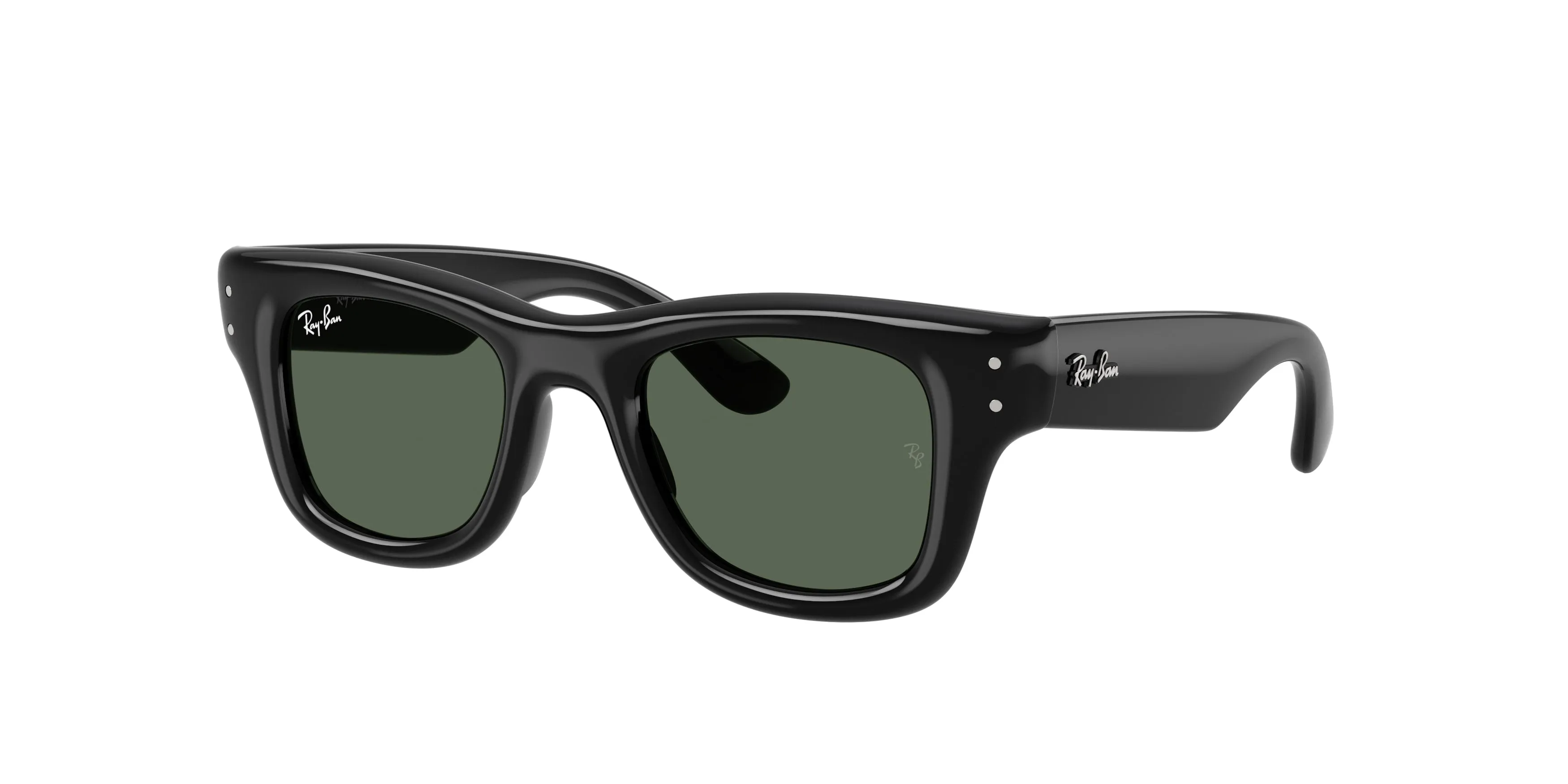 Ray - Ban RJ9240S 100/71 Occhiali da sole bambino Nylon Nero Verde Squadrata Normale - immagine 1